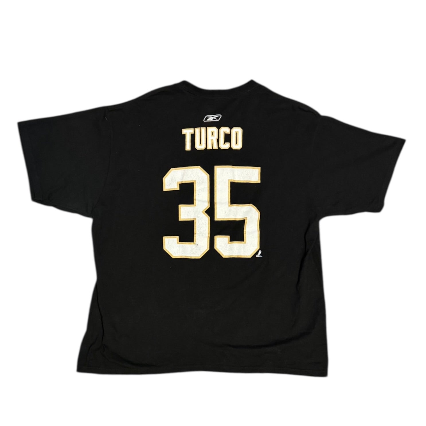 Reebok Dallas Stars Turco #35 Black Tshirt