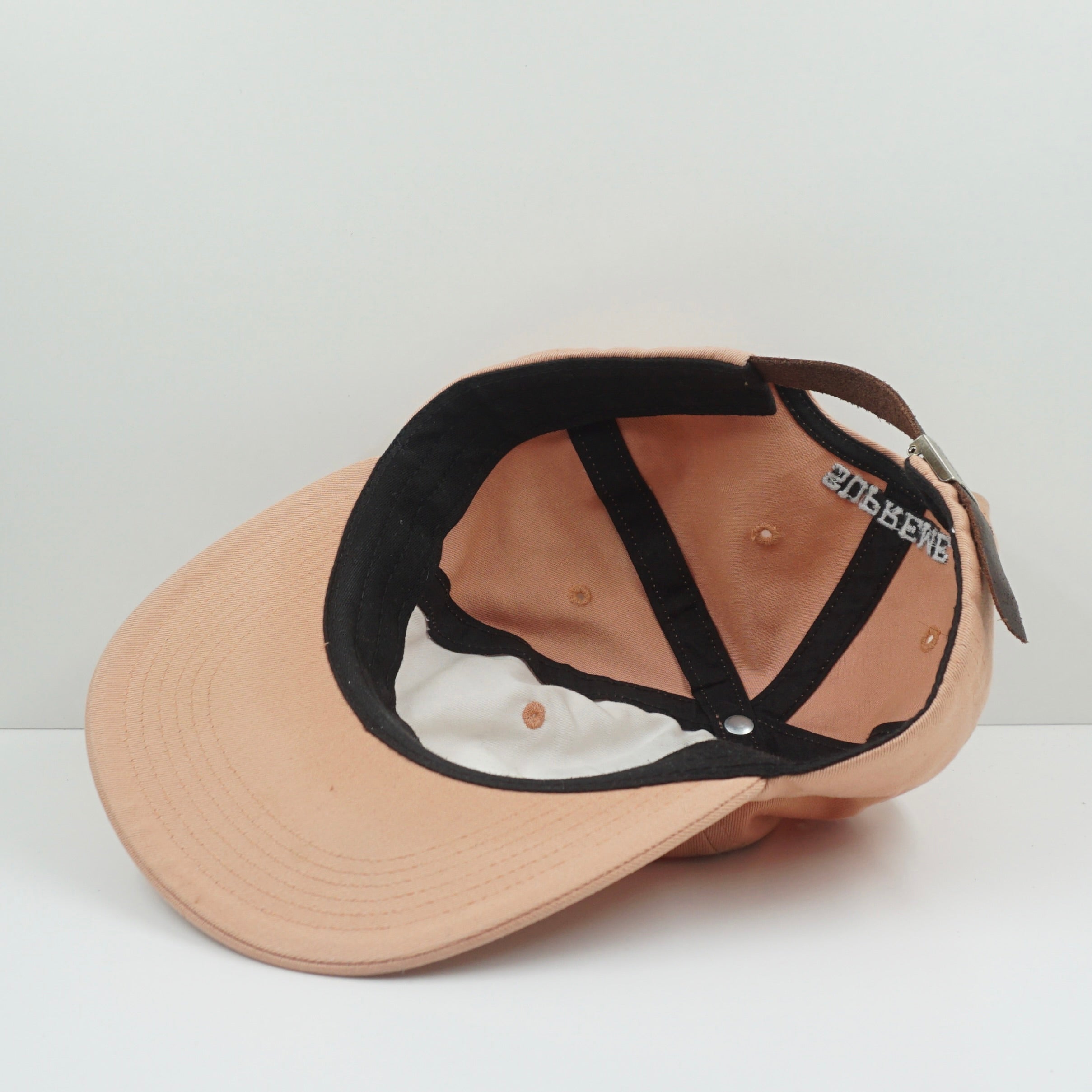 Supreme FW16 Chenille S Logo Coral 6 Panel Cap