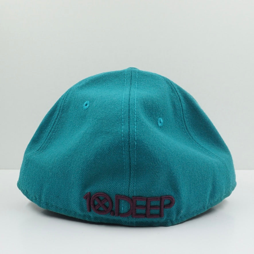 New Era 10 Deep Turquoise Purple Fitted Cap
