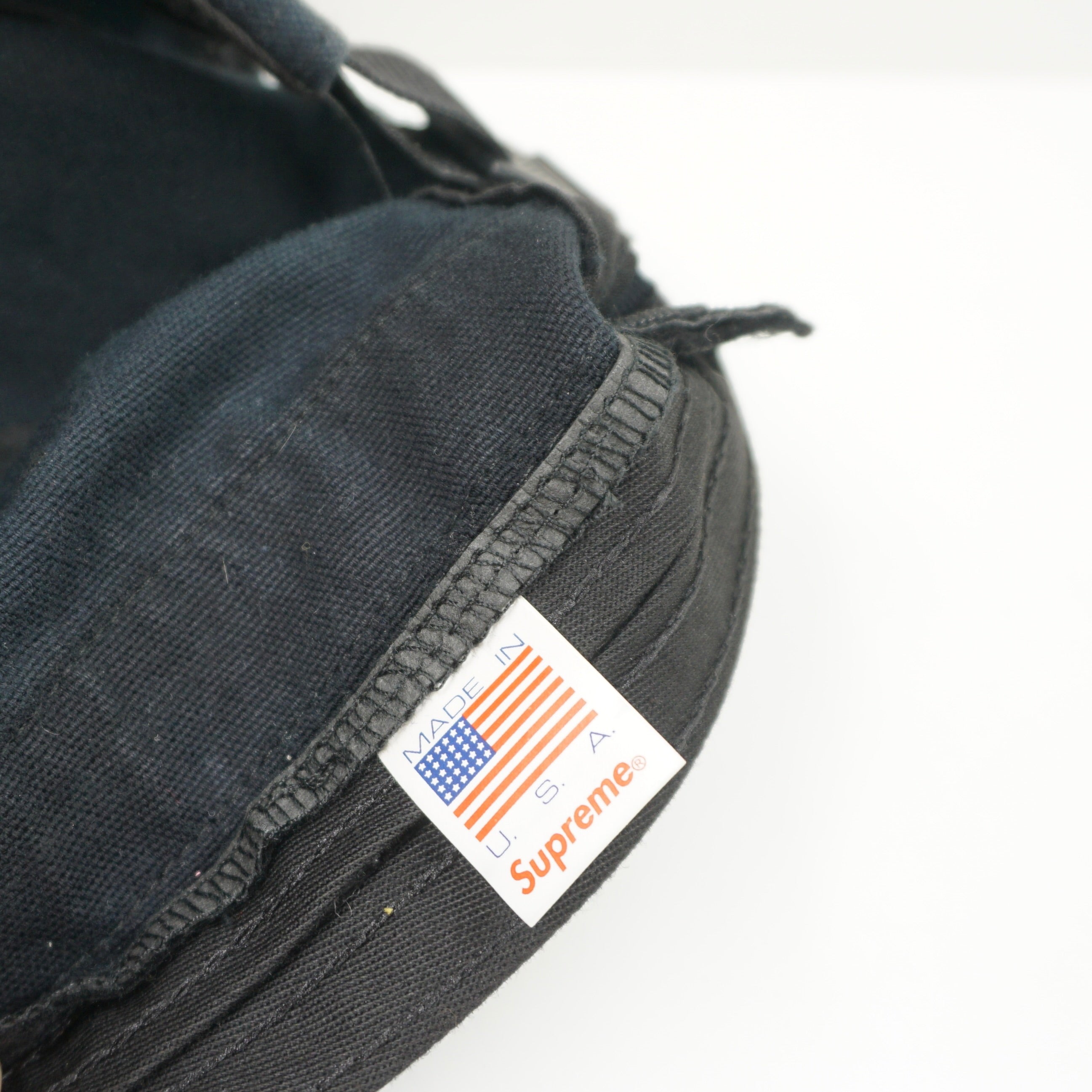 Supreme SS19 Side Tape Camp Cap Black