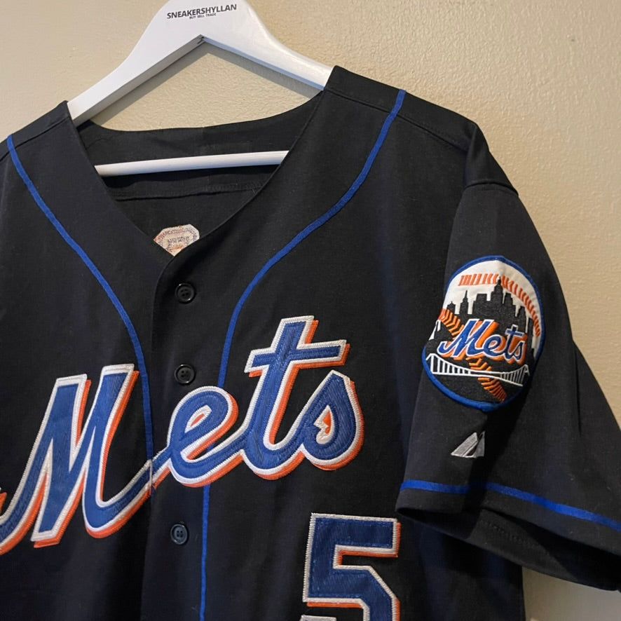 Majestic New York Mets Wright #5 Black Baseball Jersey