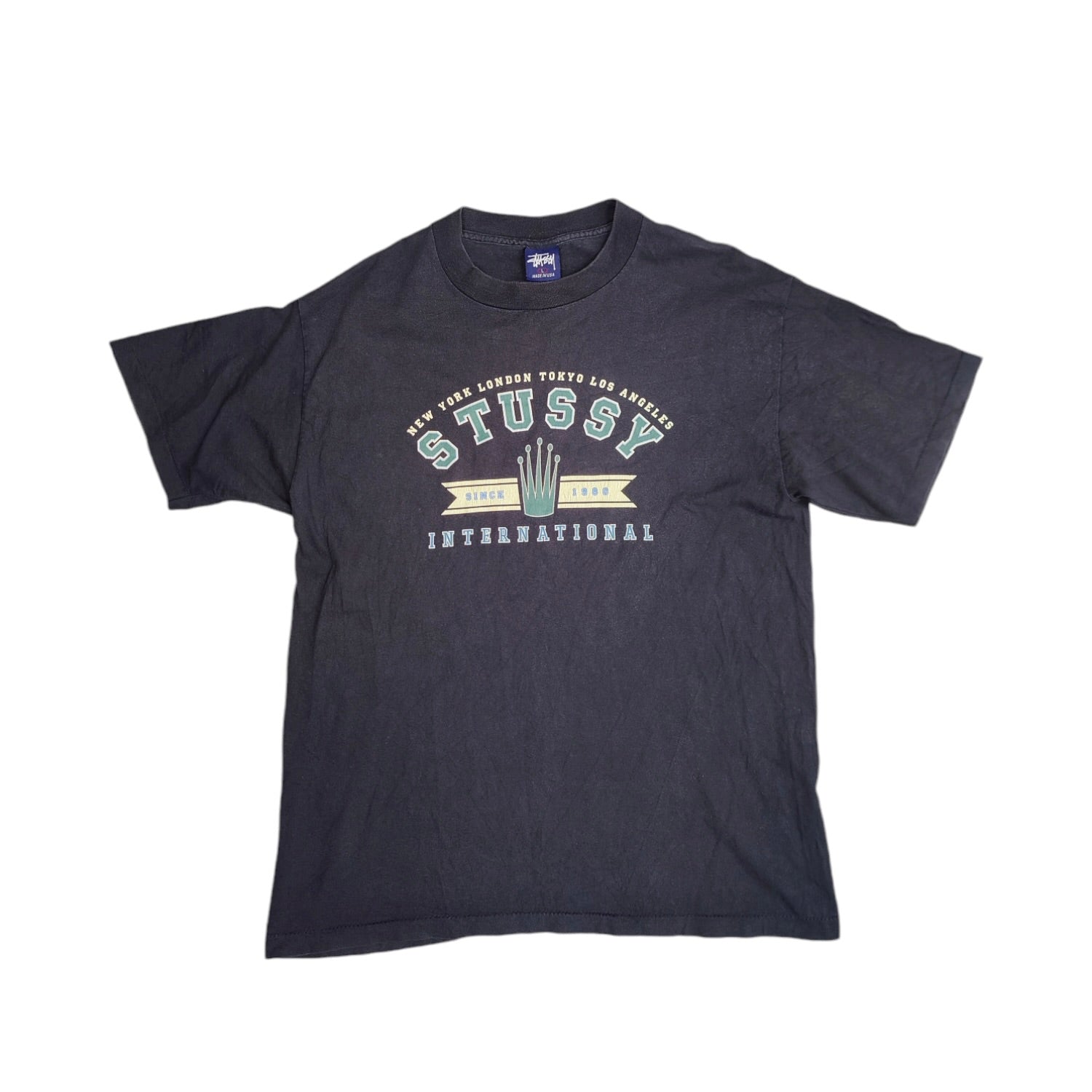 Vintage Stussy International 90s Singel Stitch Tshirt