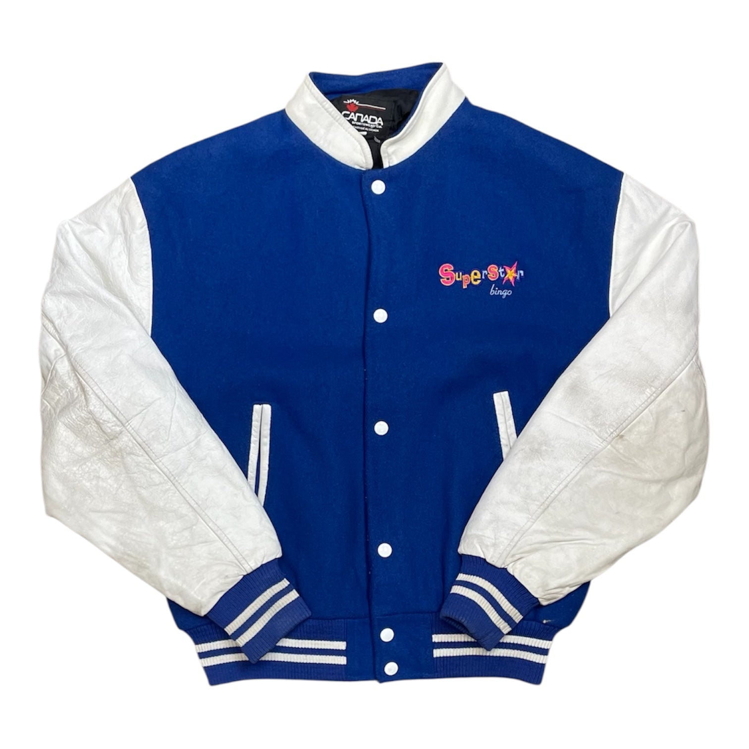 Canada Sportswear Co Superstar Bingo Blue White Varsity Jacket