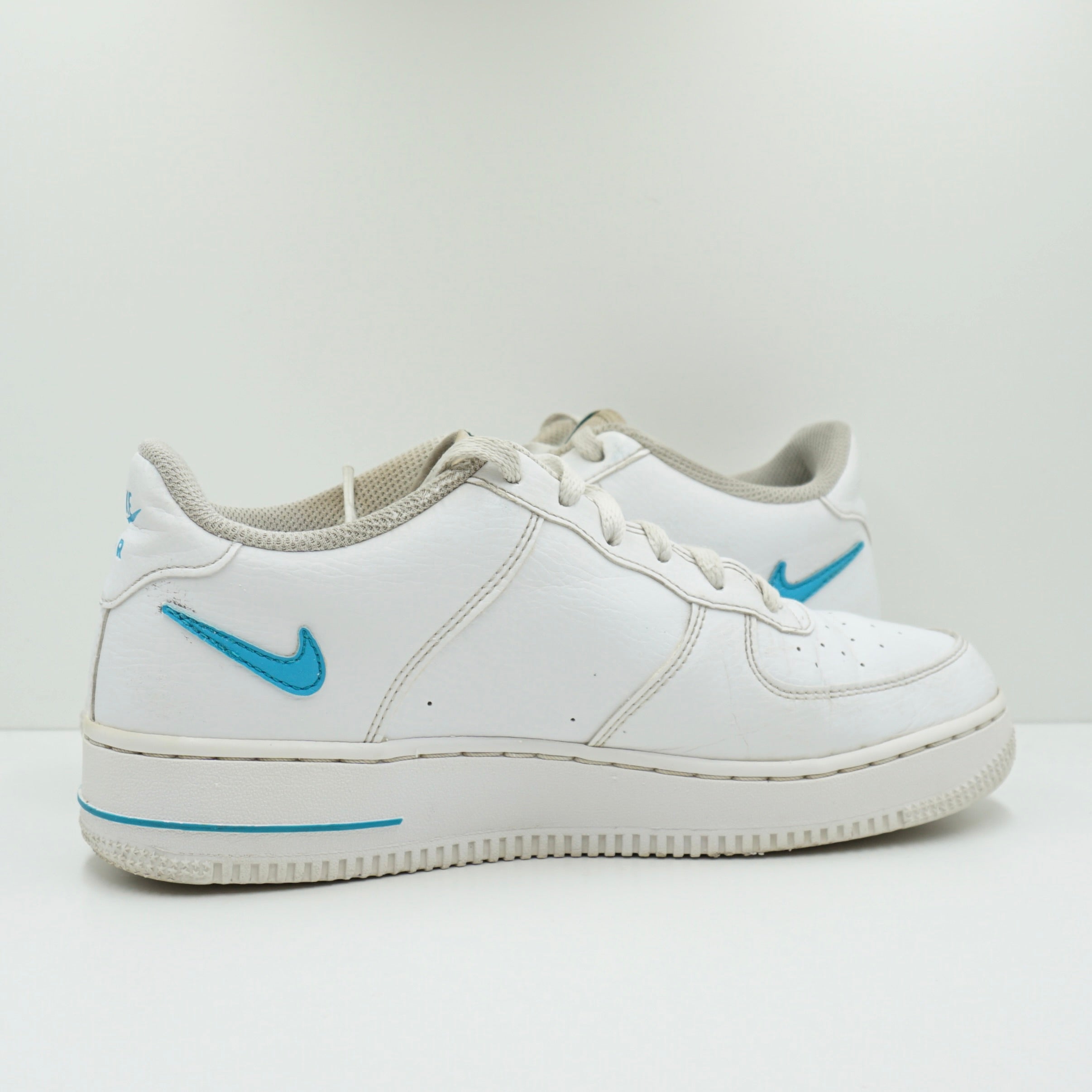 Nike Air Force 1 Low Cut-Out White Aqua (GS)