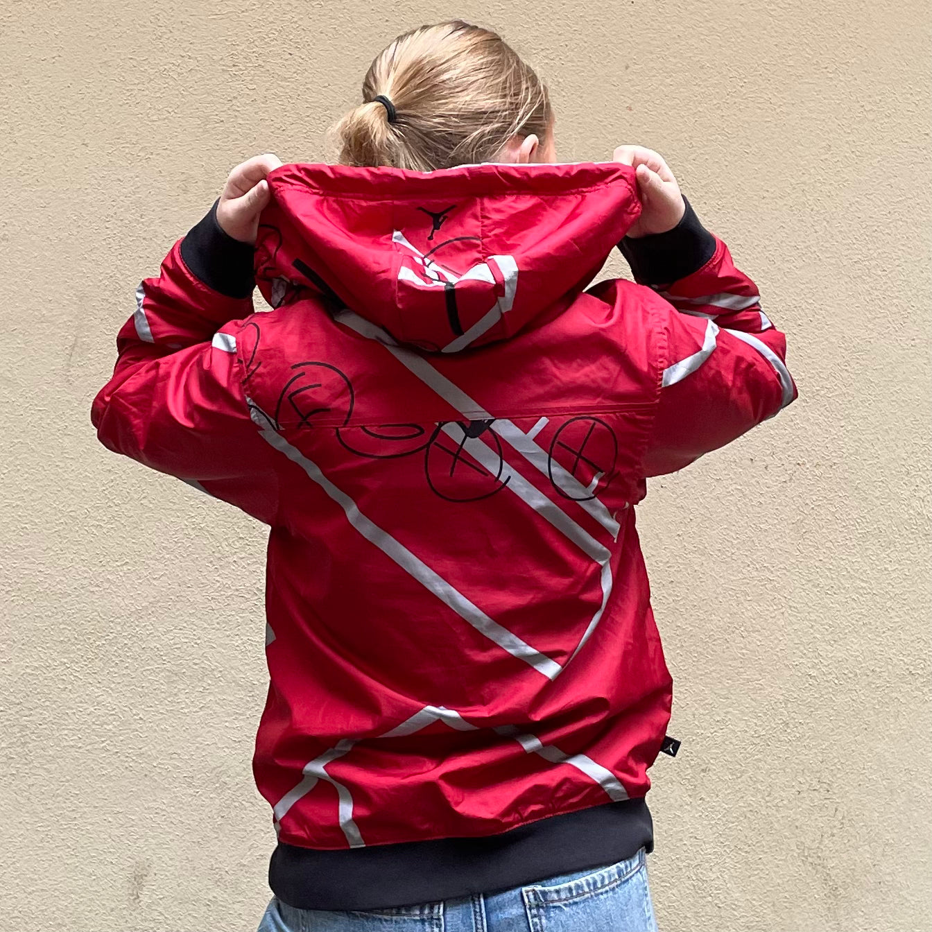 Jordan Red White Black Reversible Jacket