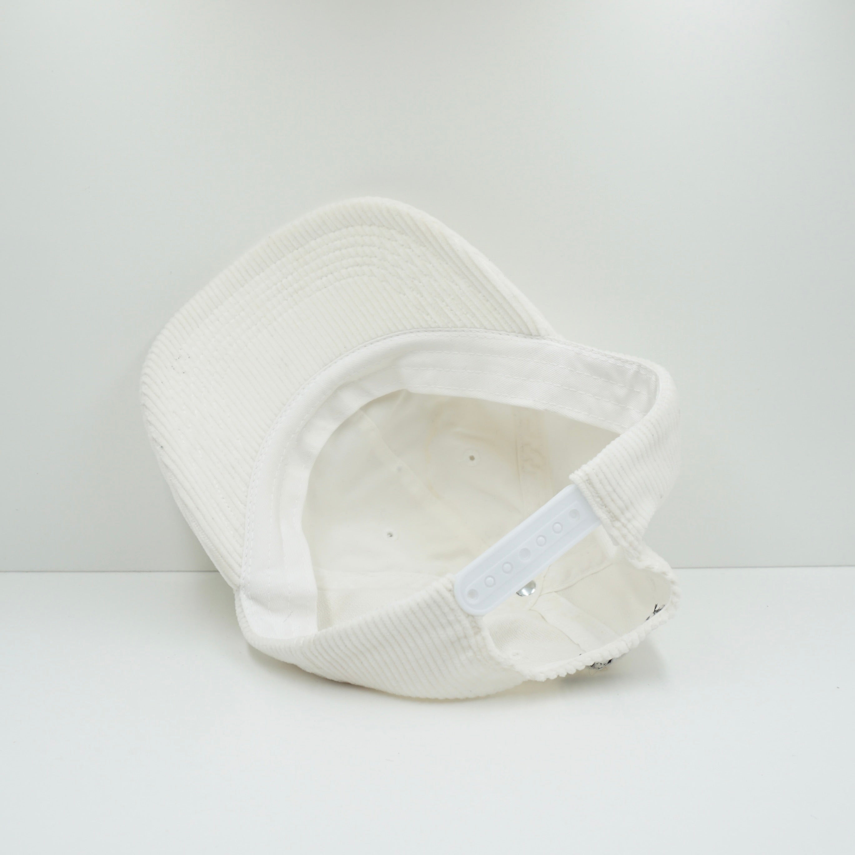Supreme Fuck Em All Corduroy White 6 Panel Snapback Cap