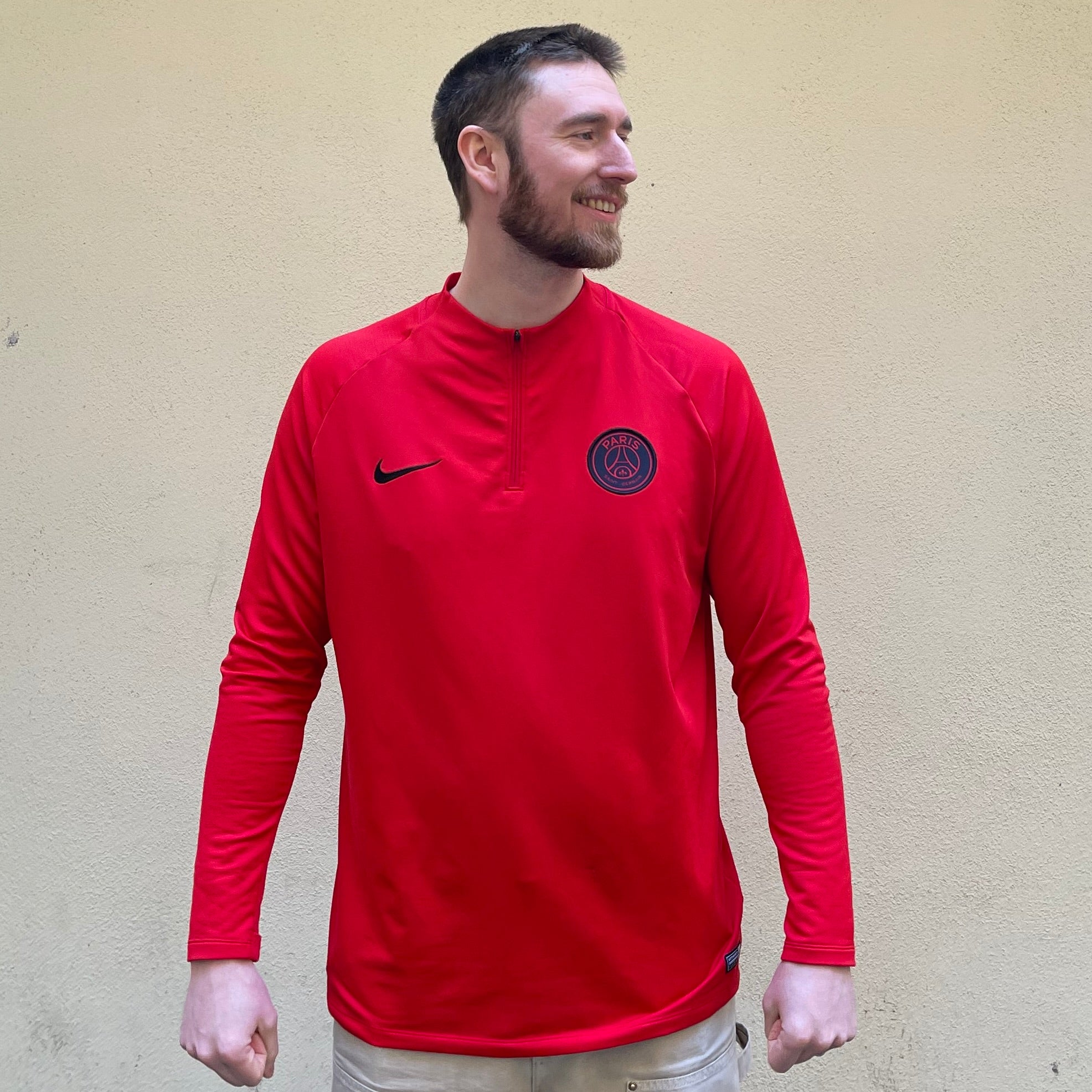 Nike Paris Saint Germain Training Shirt Dry Drill Red Football Jersey