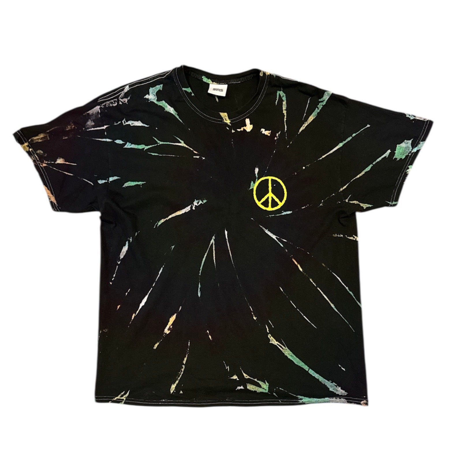 Sneakersnstuff Peace Tie Dye Black Tshirt