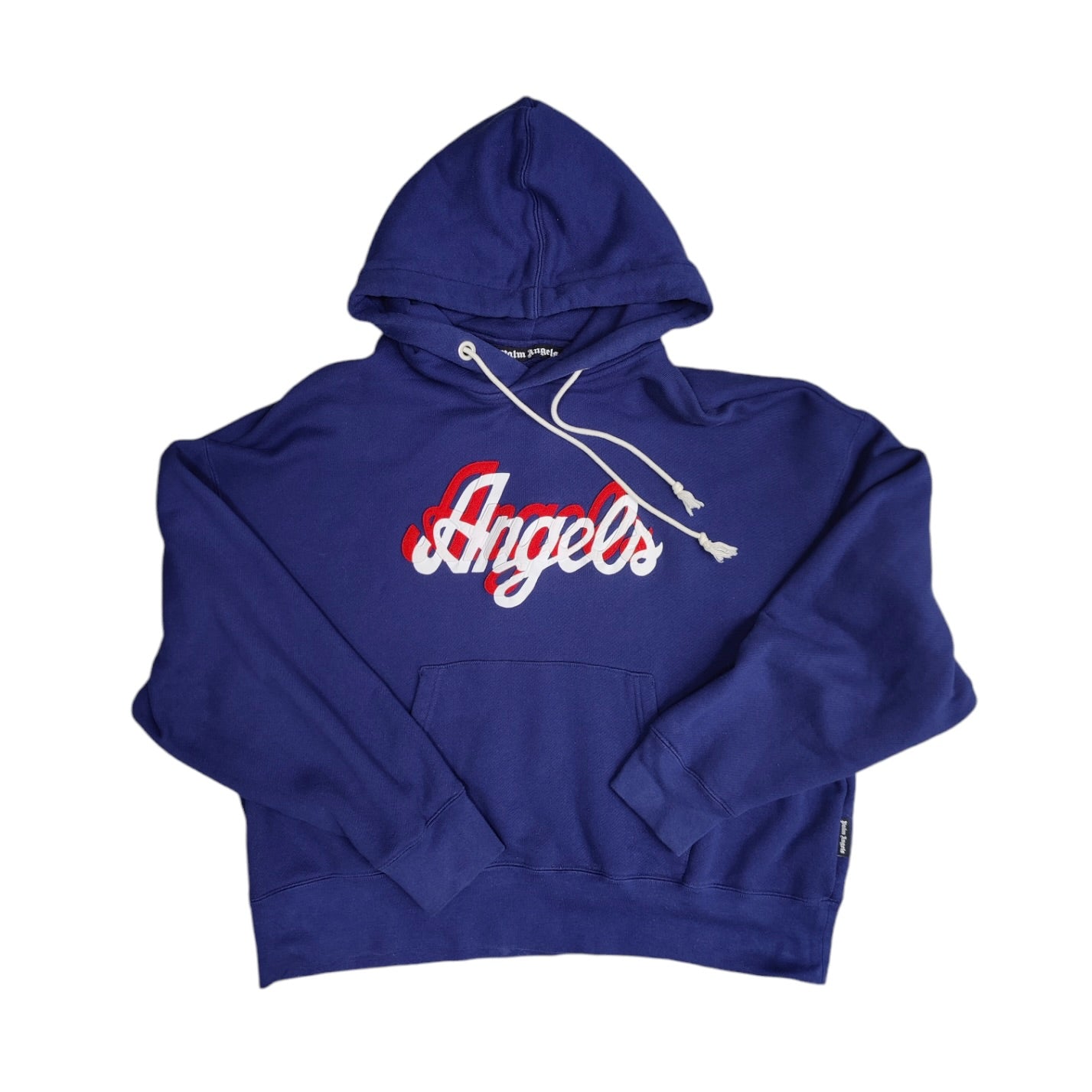 Palm Angels Double Logo Navy Hoodie