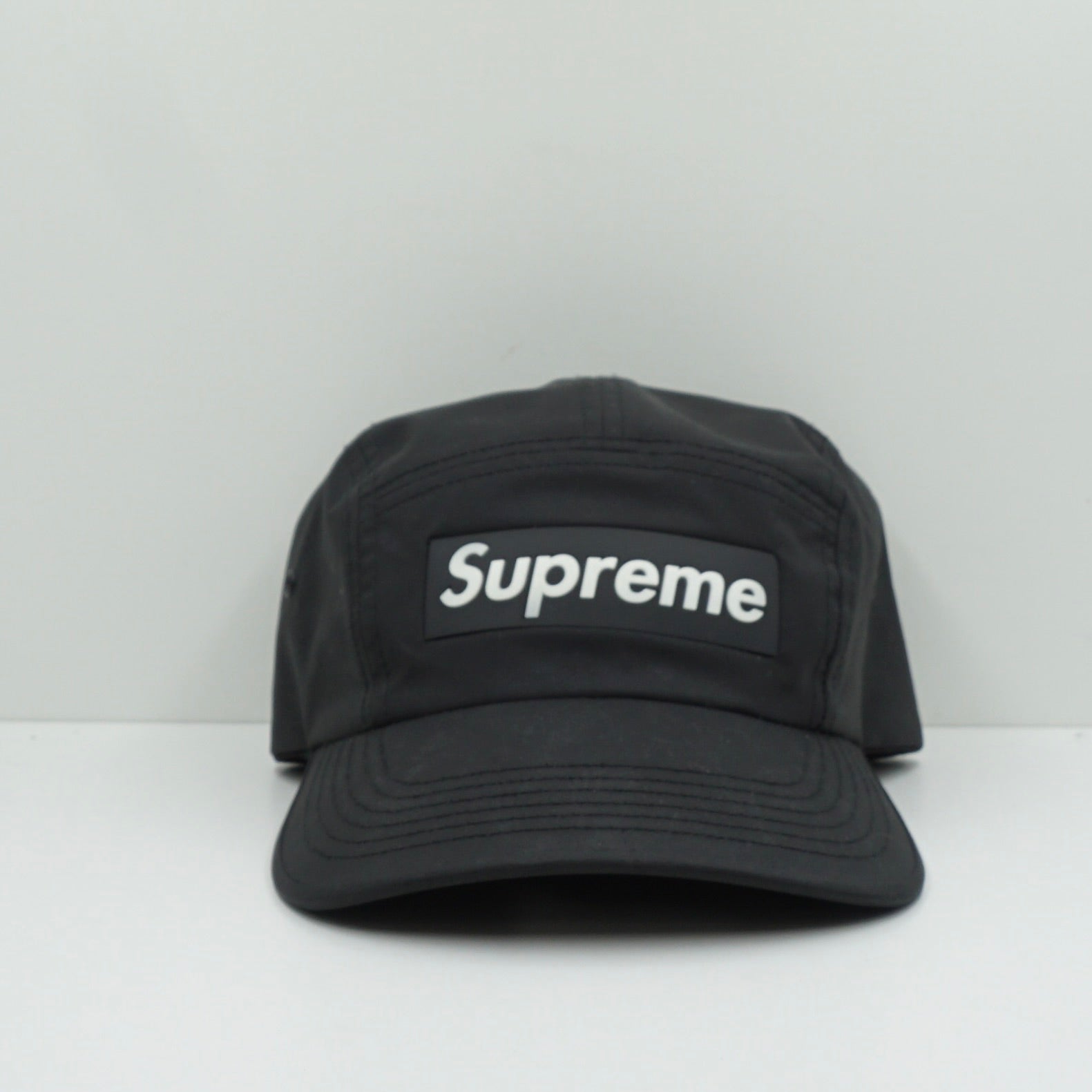 Supreme Panel Rubber Box Logo Camp Cap