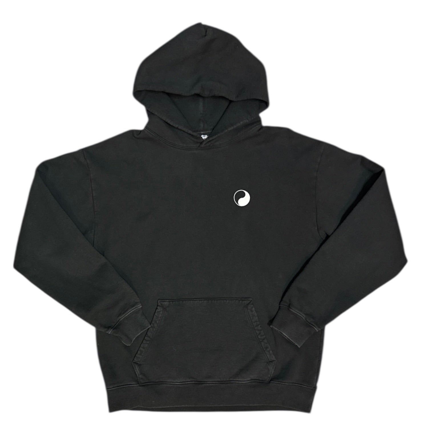 Stussy x Our Legacy Yin Yang Pigment Dyed Black Hoodie