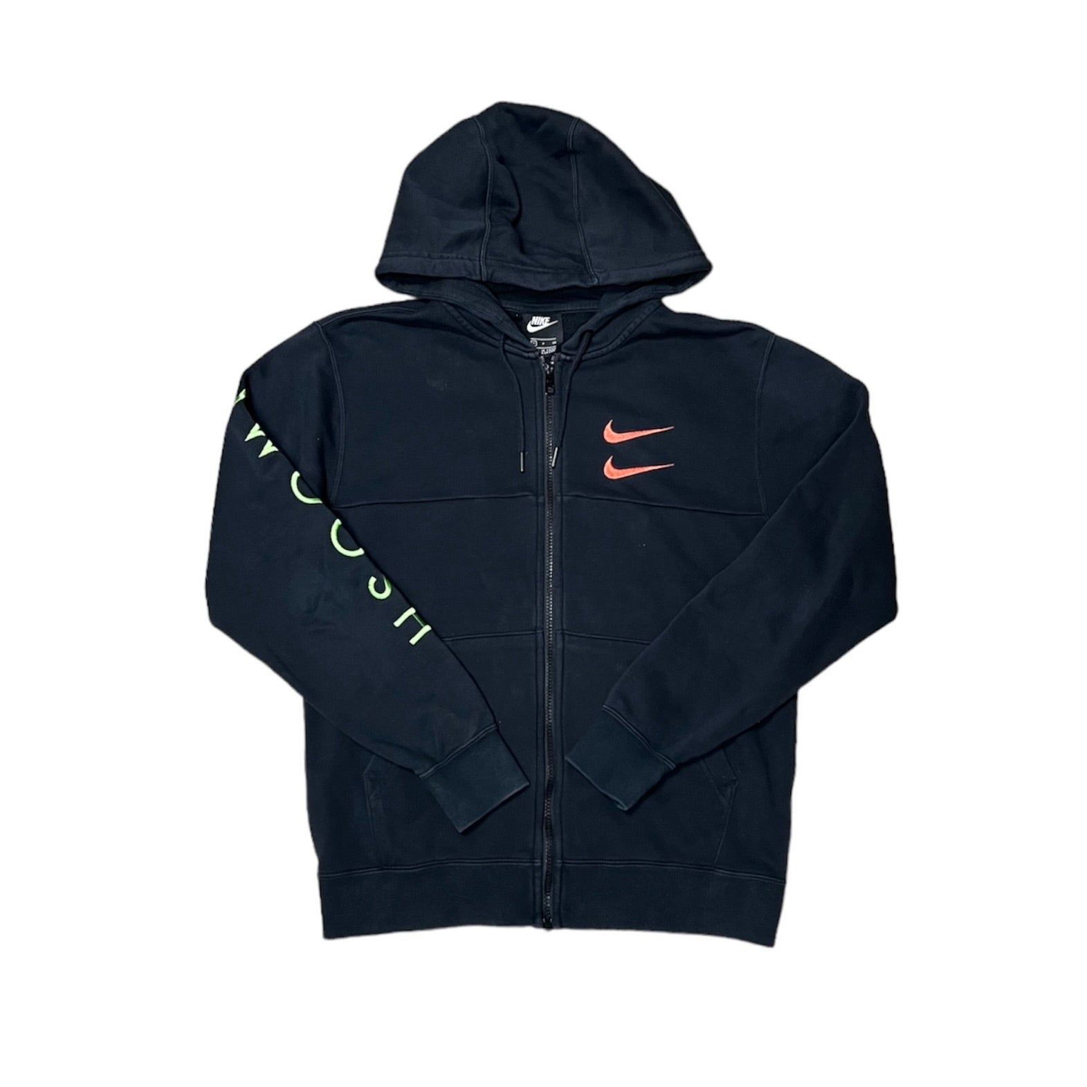 Nike Double Swoosh Full Zip Black Hoodie