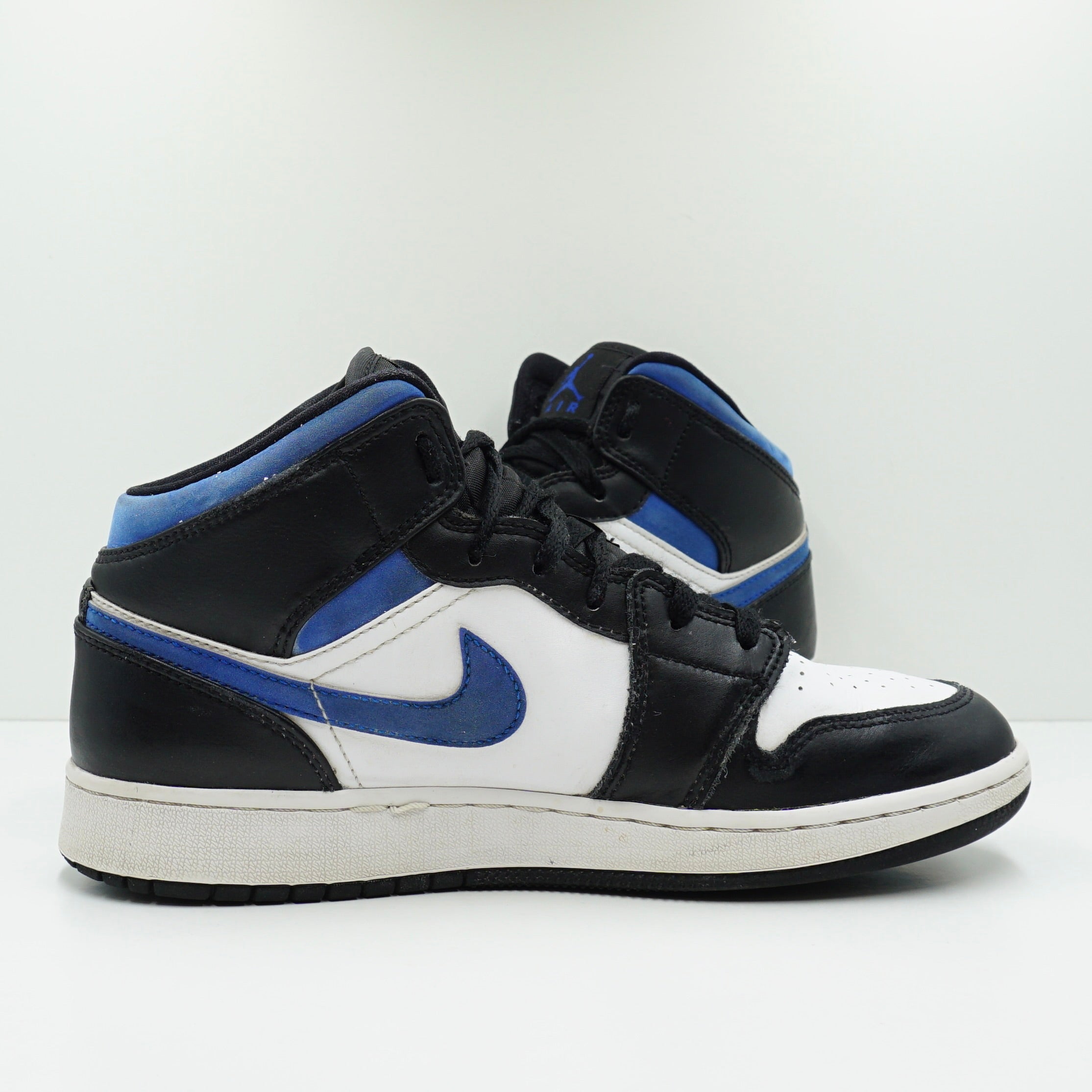 Jordan 1 Mid White Black Racer Blue (GS)