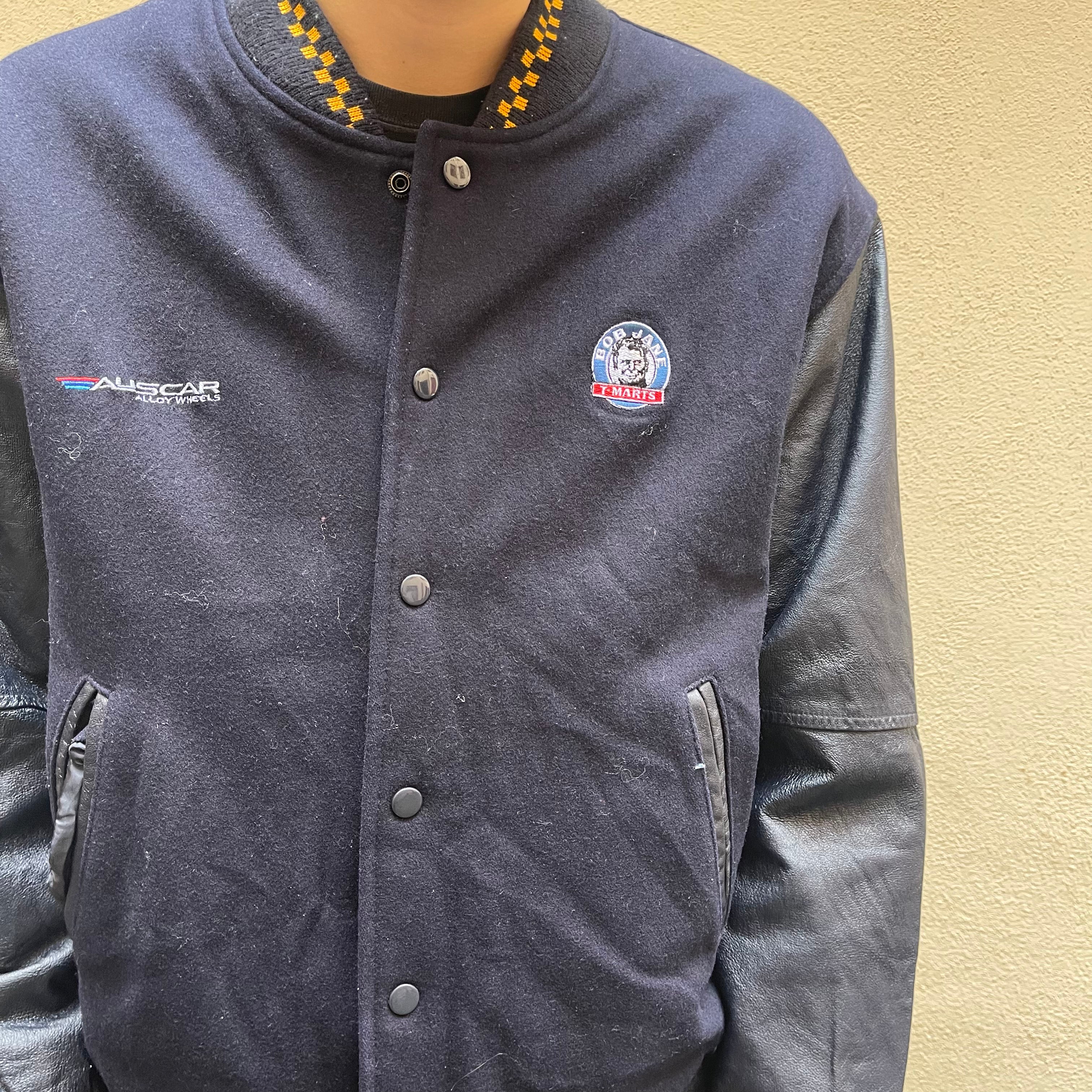 Bob Jane T-Marts Auscar Navy Black Varsity Jacket