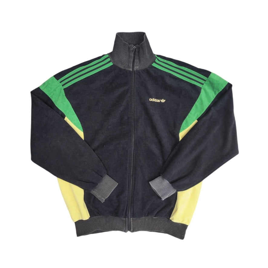 Adidas Black Yellow Green Track Jacket