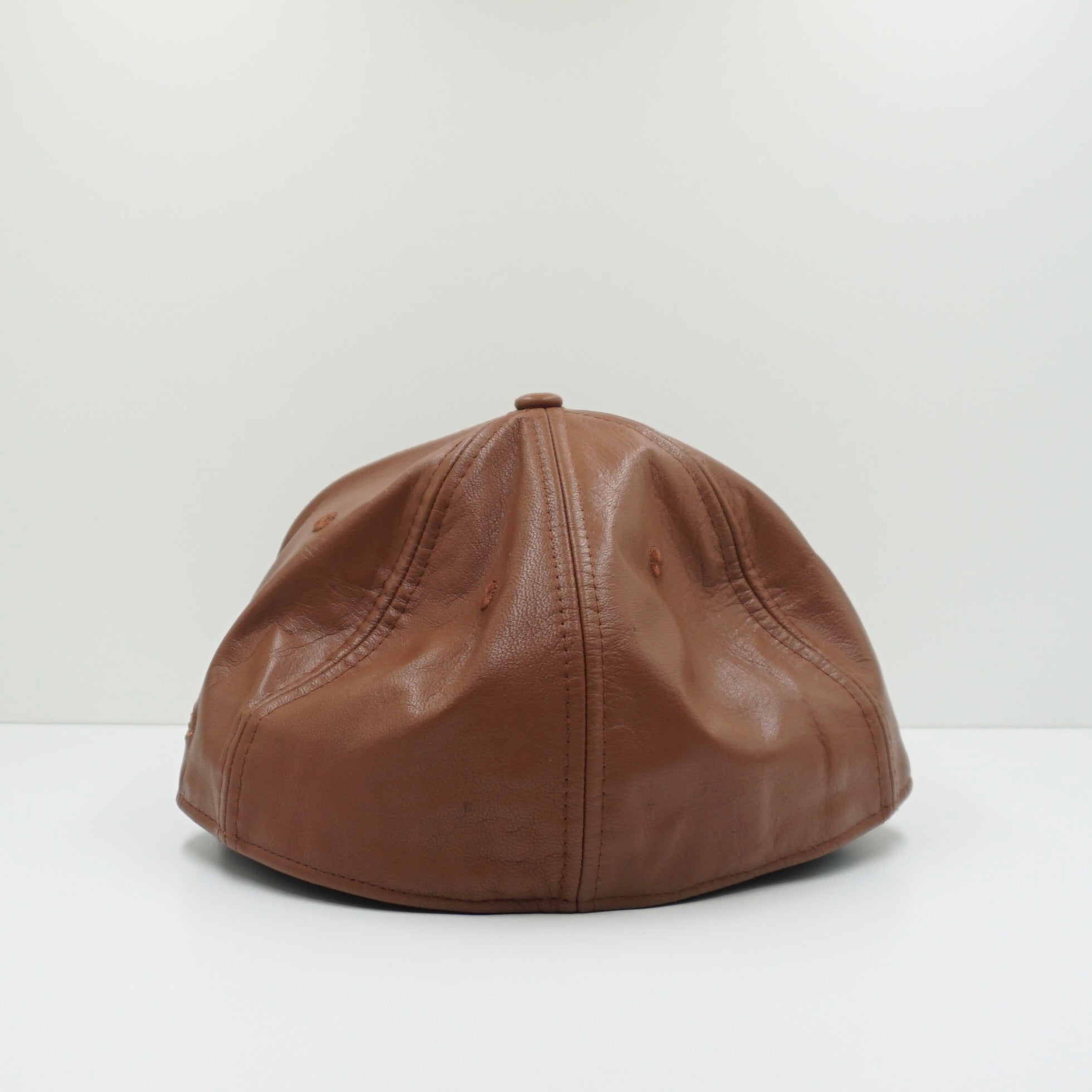 New Era Tan Leather Fitted Cap