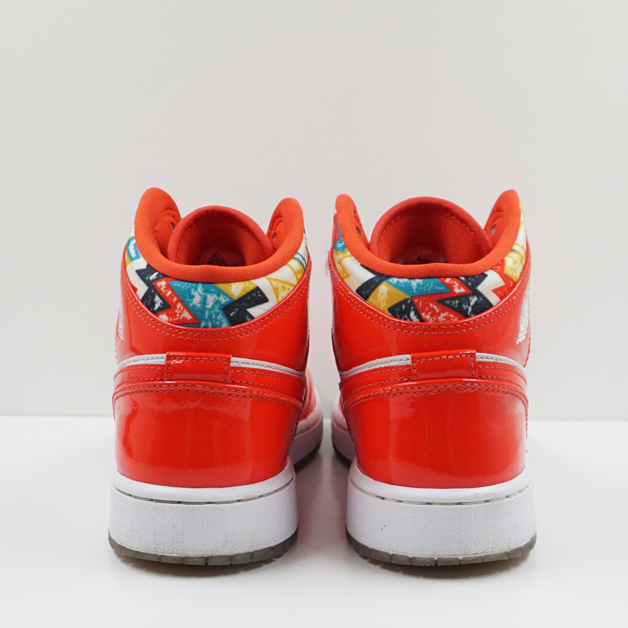 Jordan 1 Mid Barcelona Sweater Red Patent (GS)