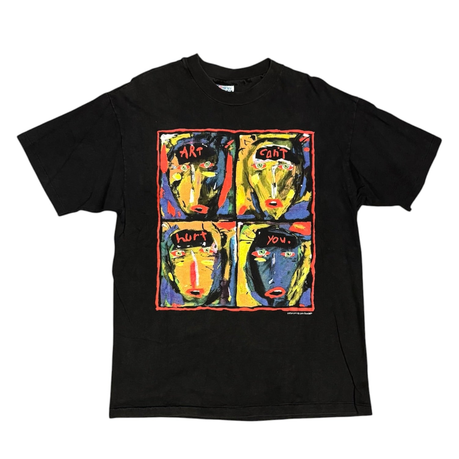 Vintage Fred Babb Art Can't Hurt You Black Tshirt