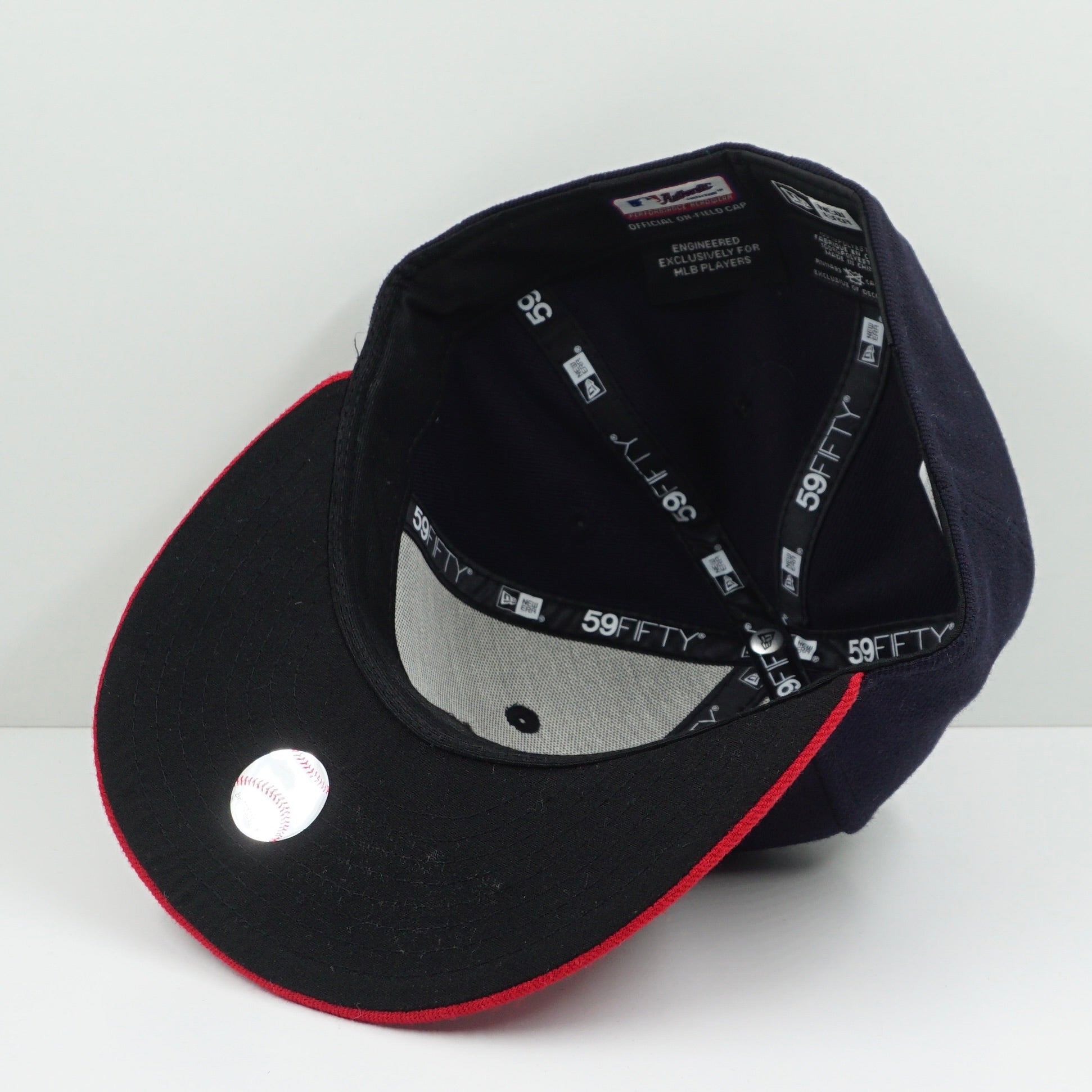 New Era Cleveland Indians Navy Red Fitted Cap