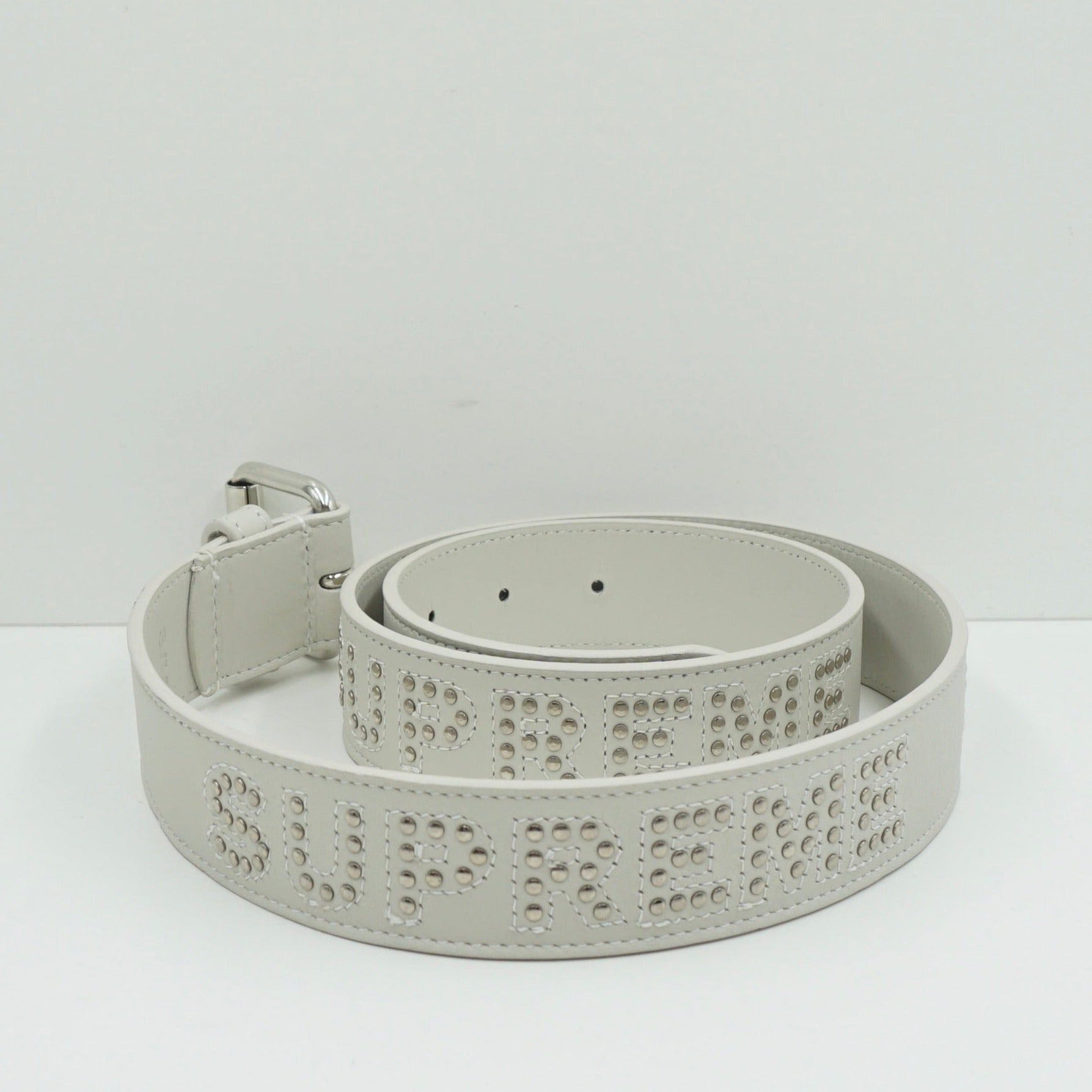 Supreme Studded Logo Belt Grey