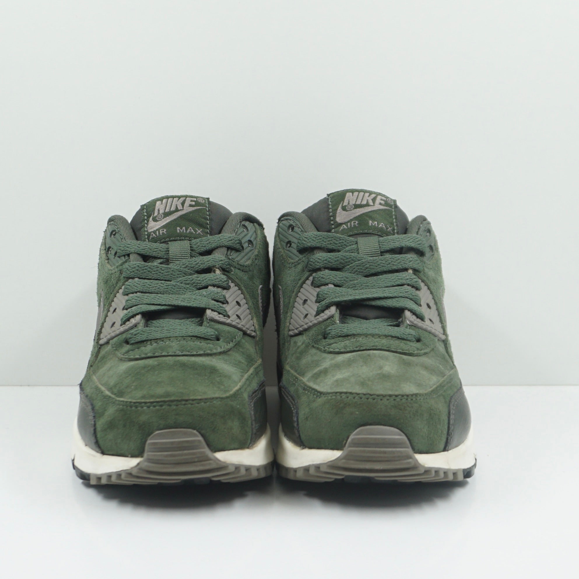 Nike Air Max 90 Leather Carbon Green Metallic Pewter (W)