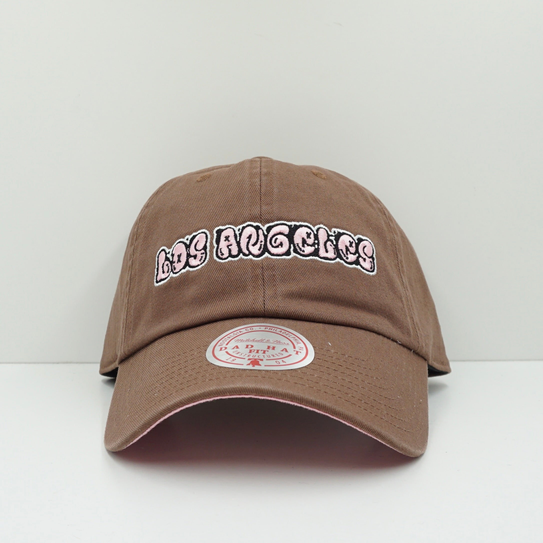 Mitchell & Ness Los Angeles Brown Pink Adjustable Cap
