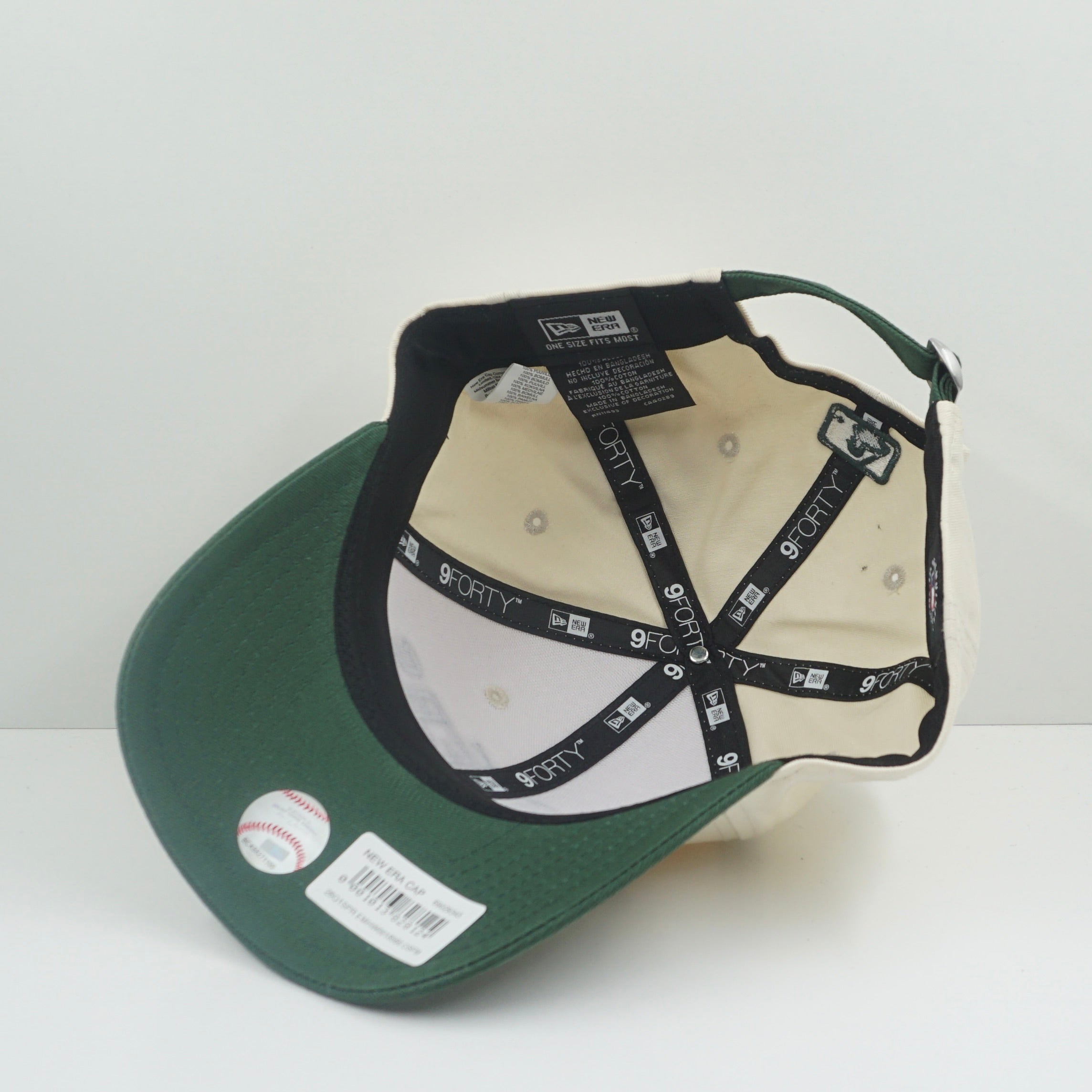 New Era Dodgers National League Beige Green Adjustable Cap