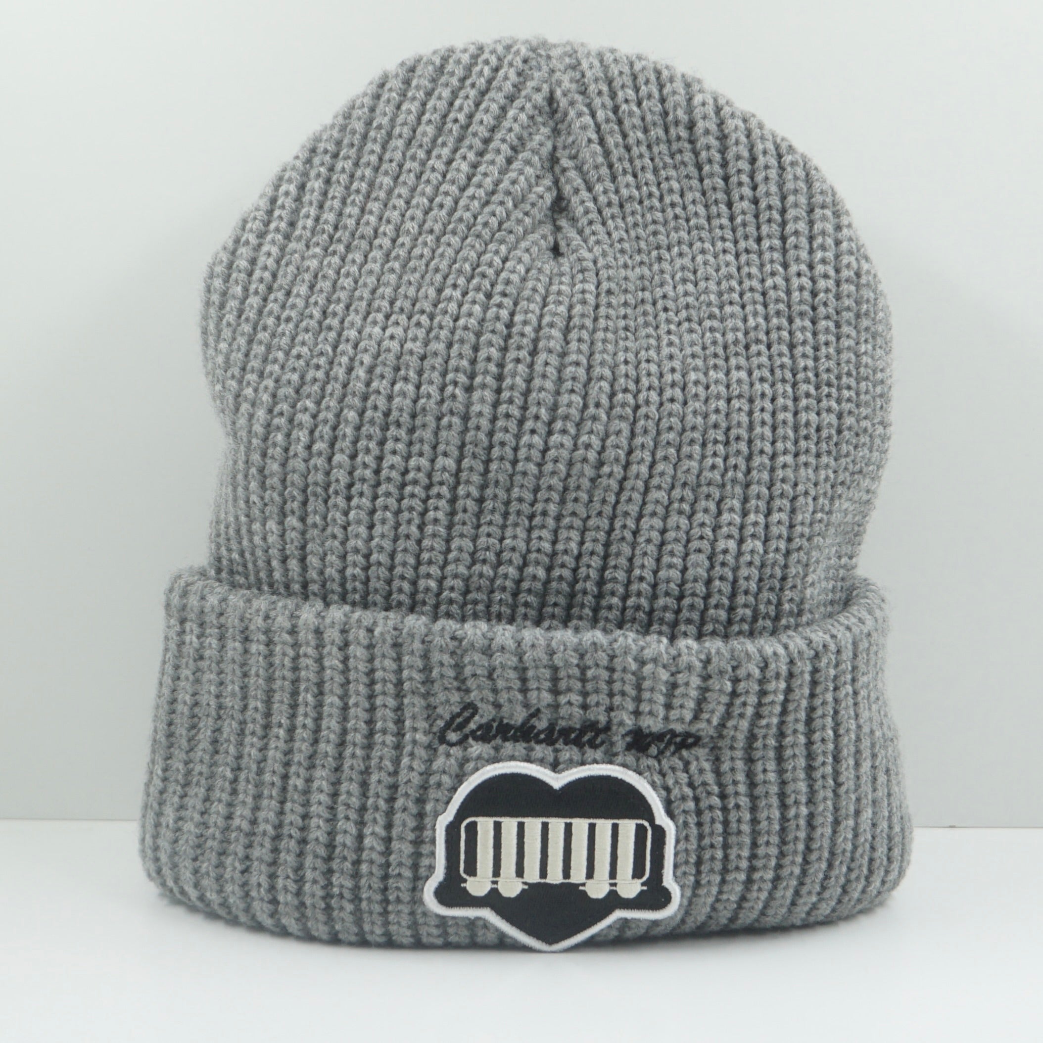 Carhartt OG Heart Train Heather Grey Beanie