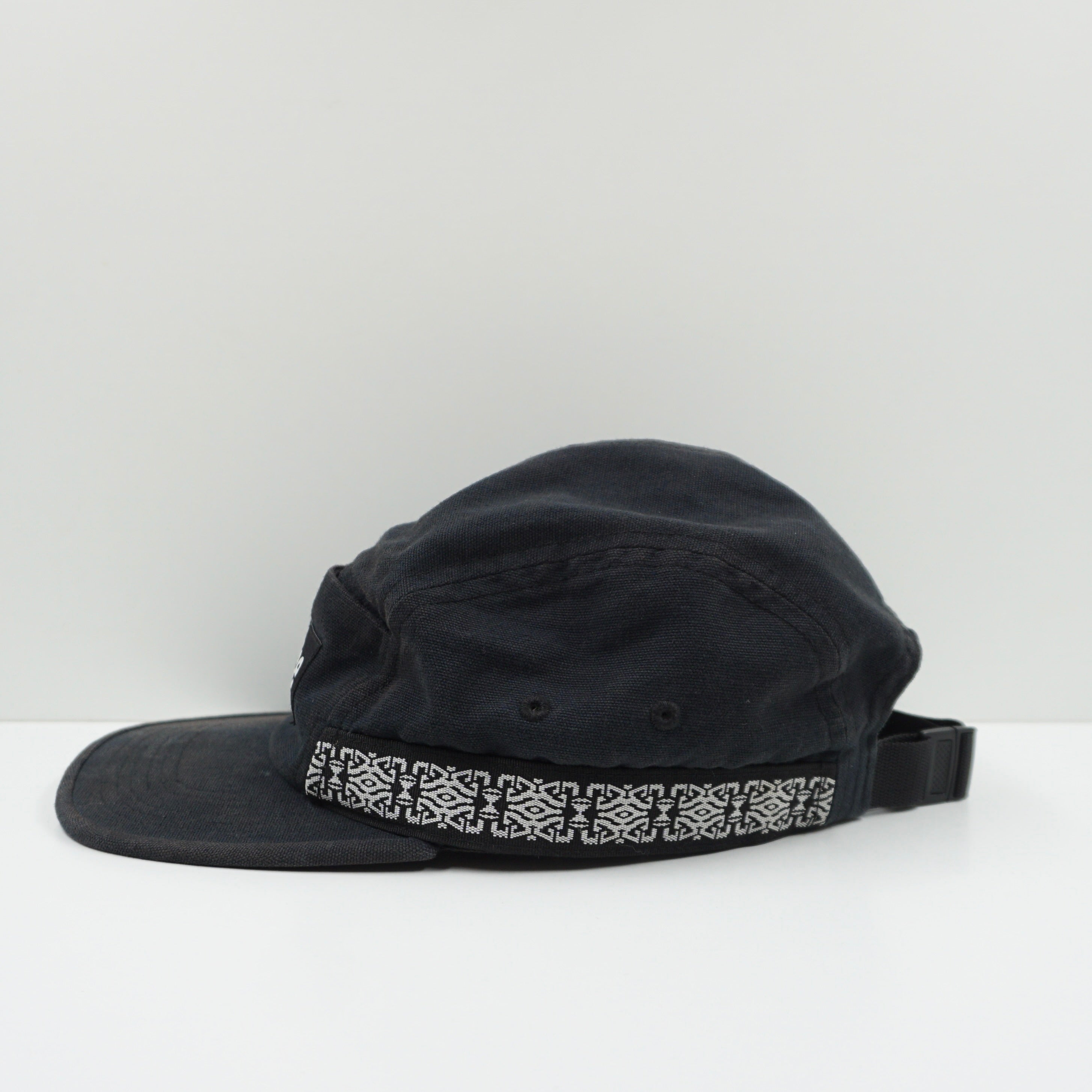 Supreme SS19 Side Tape Camp Cap Black