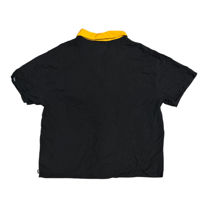 Vans Black Yellow LA Curren Knost Full Zip Short Sleeve Shirt (W)