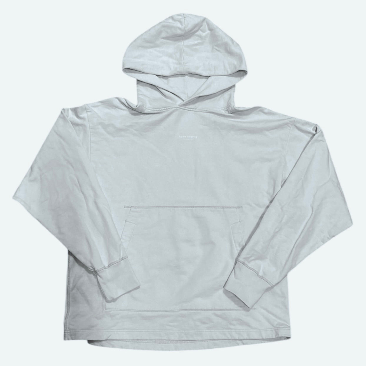 Acne Studios Blue Reverse Logo Hoodie