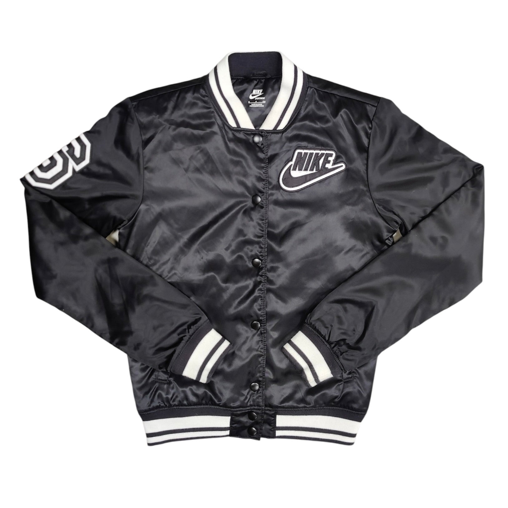 Nike Black White Satin Jacket (W)