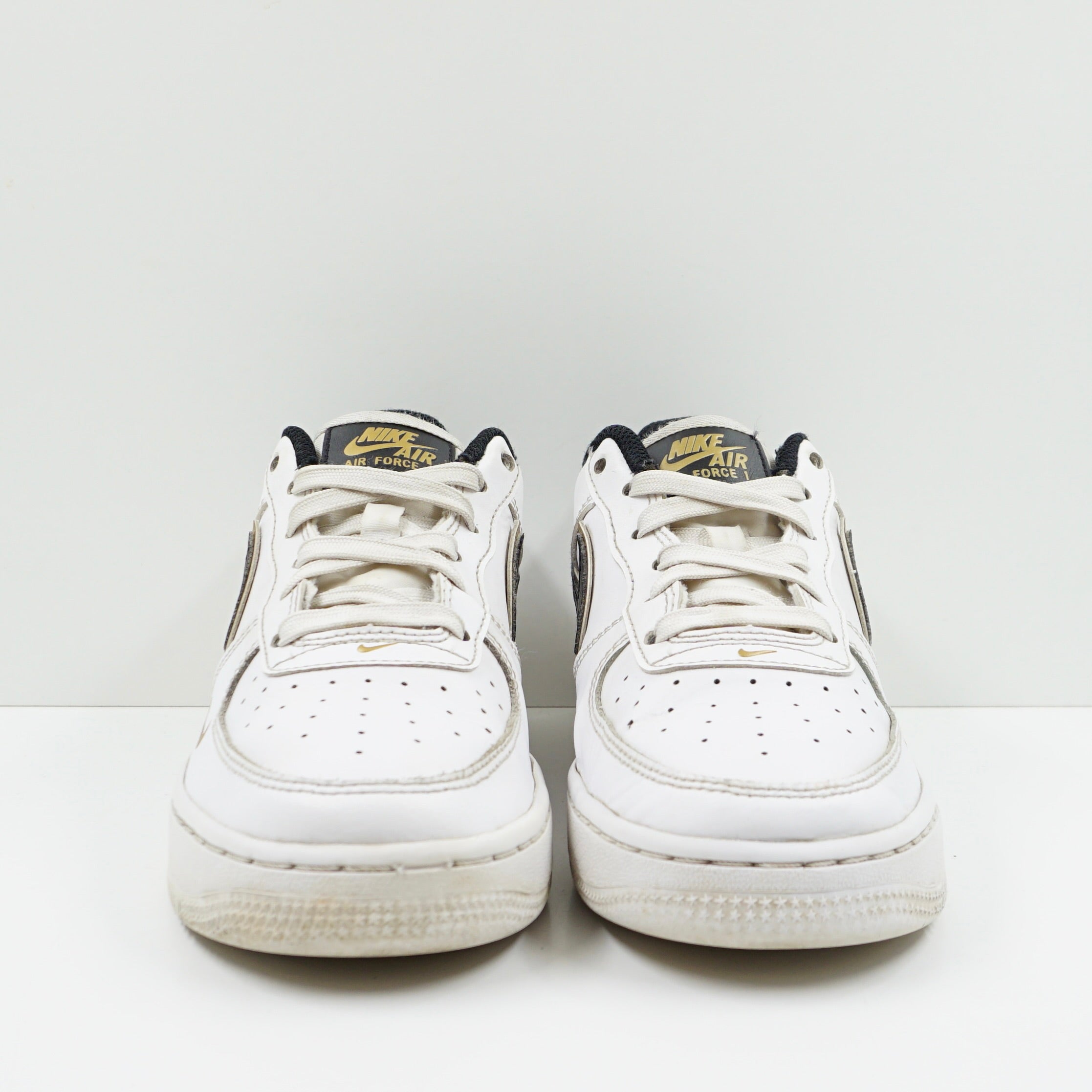 Nike Air Force 1 Low '07 LV8 Double Swoosh White Metallic Gold (GS)