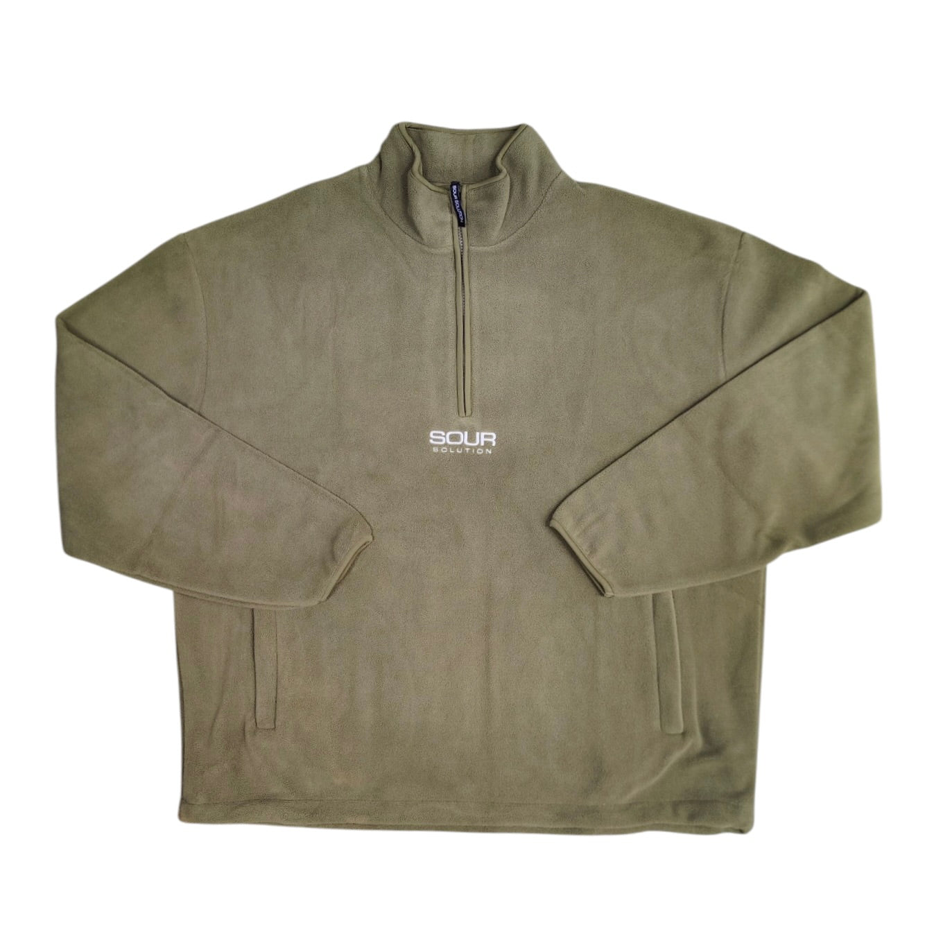 Sour Solution Olive Half Zip Fleece