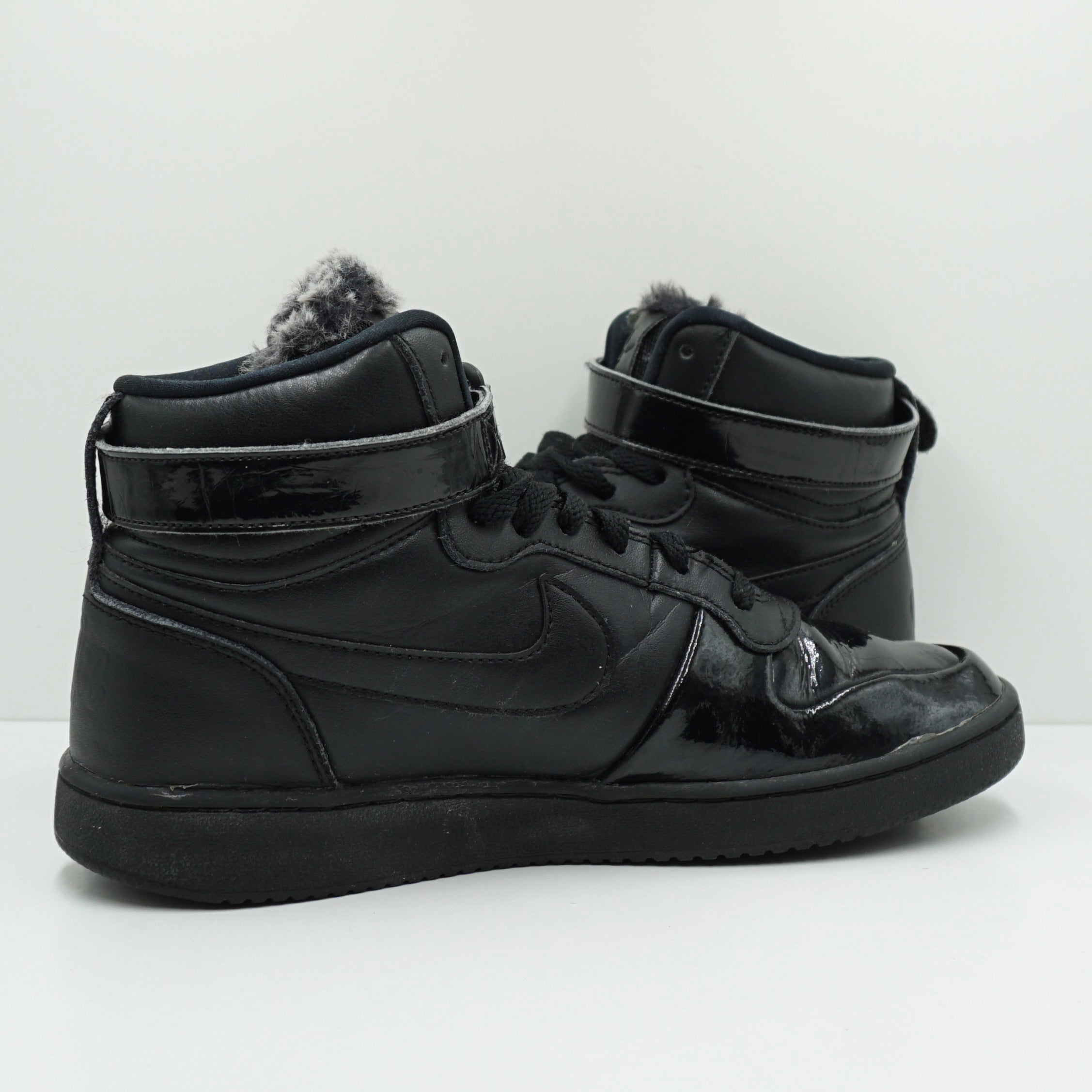 Nike Court Borough Mid Patent Black (W)