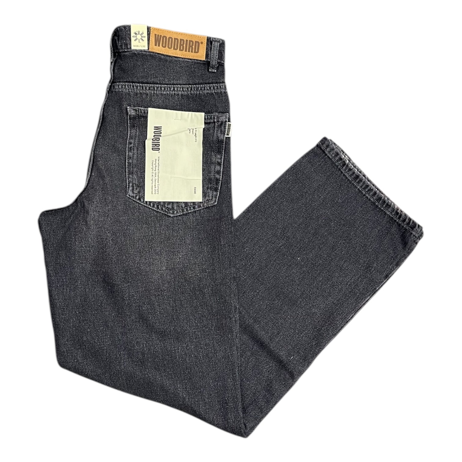 Woodbird Loose Straight Fit Grey Denim Pants