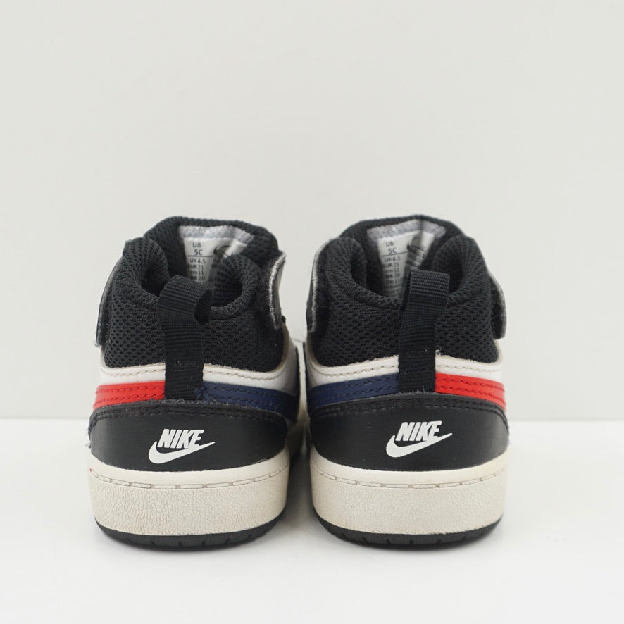 Nike Court Borough 2 Mid White Black University Red Toddler