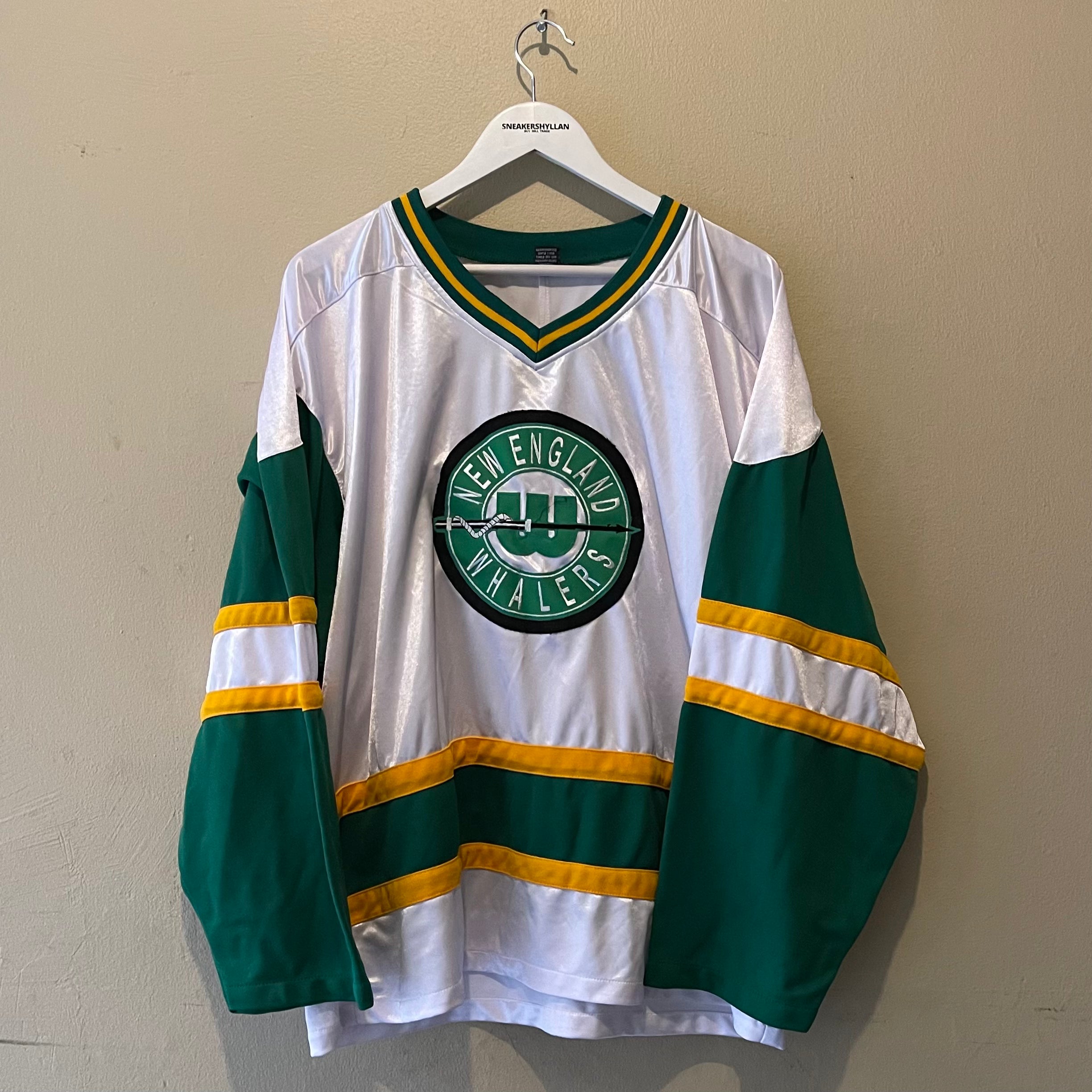 New England Whalers Green White Howe #9 Hockey Jersey