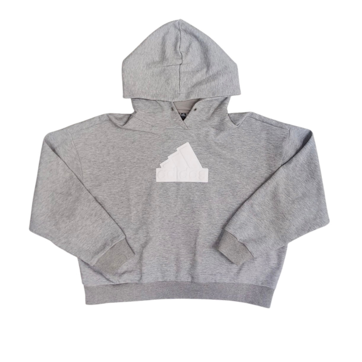 Adidas Future Icons Badge of Sport Grey Cropped Hoodie (W)