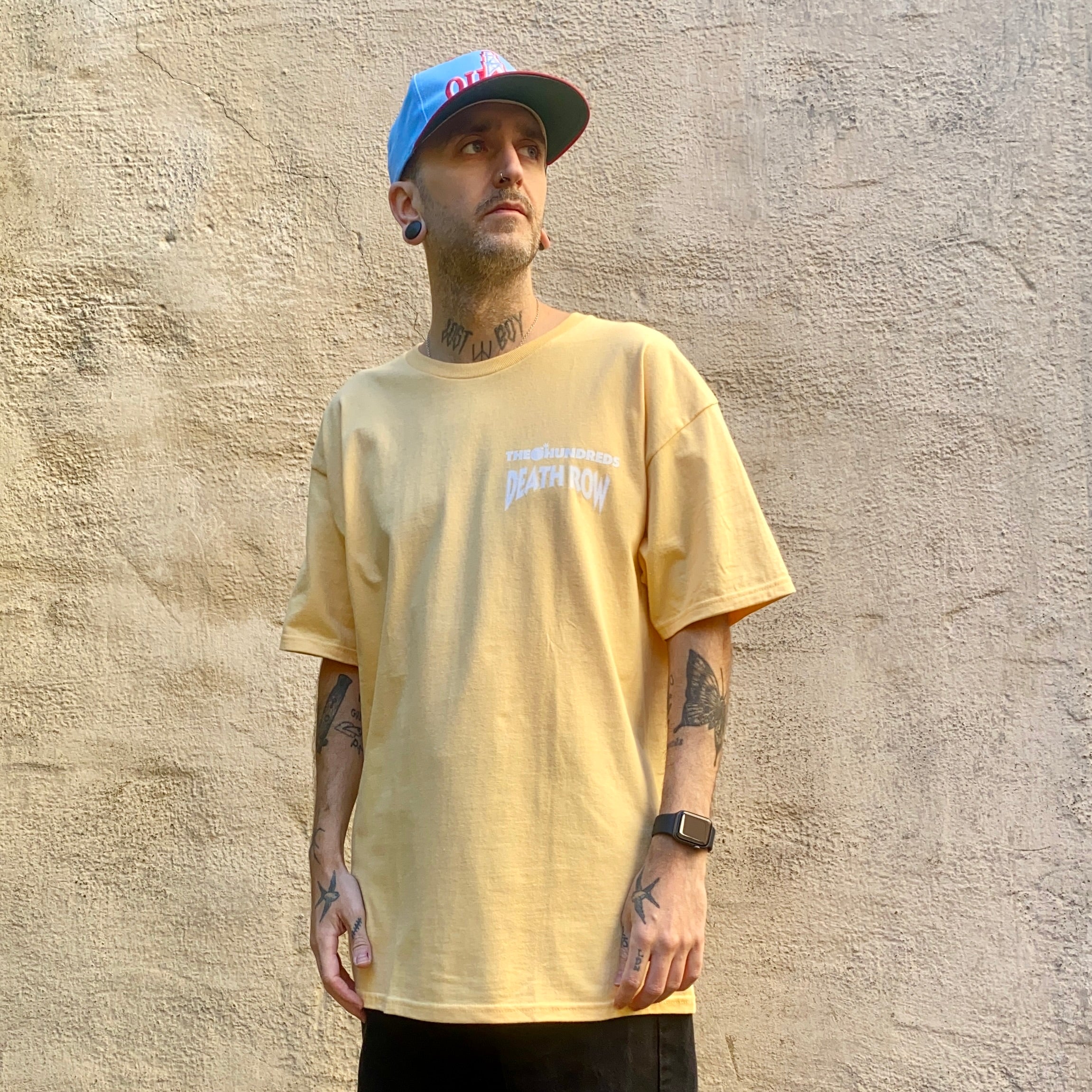 The Hundreds x Death Row Records 25 Years Peach Tshirt