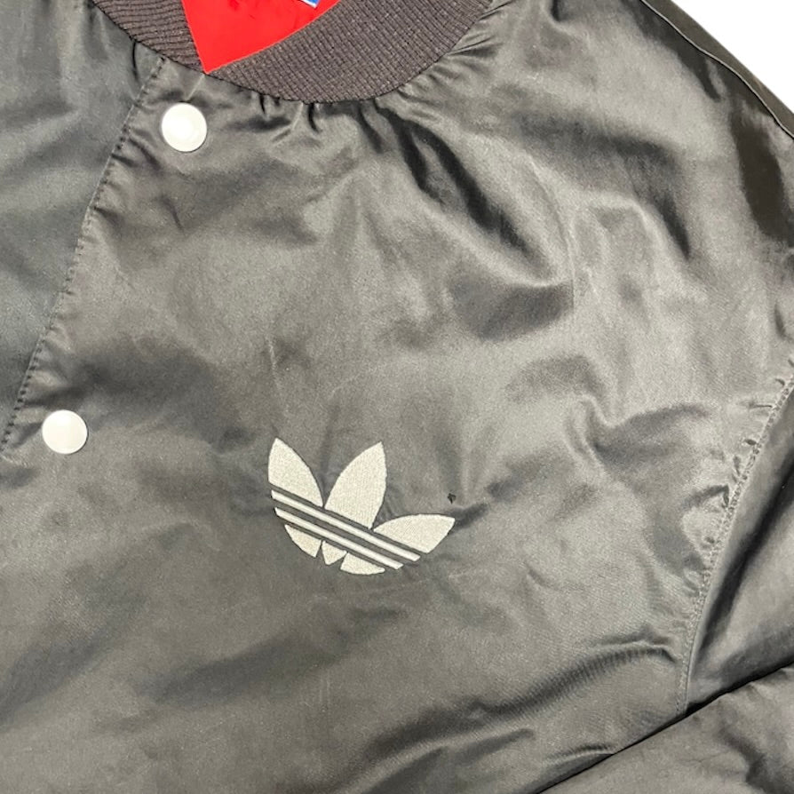Adidas NBA Chicago Bulls Black Satin Jacket