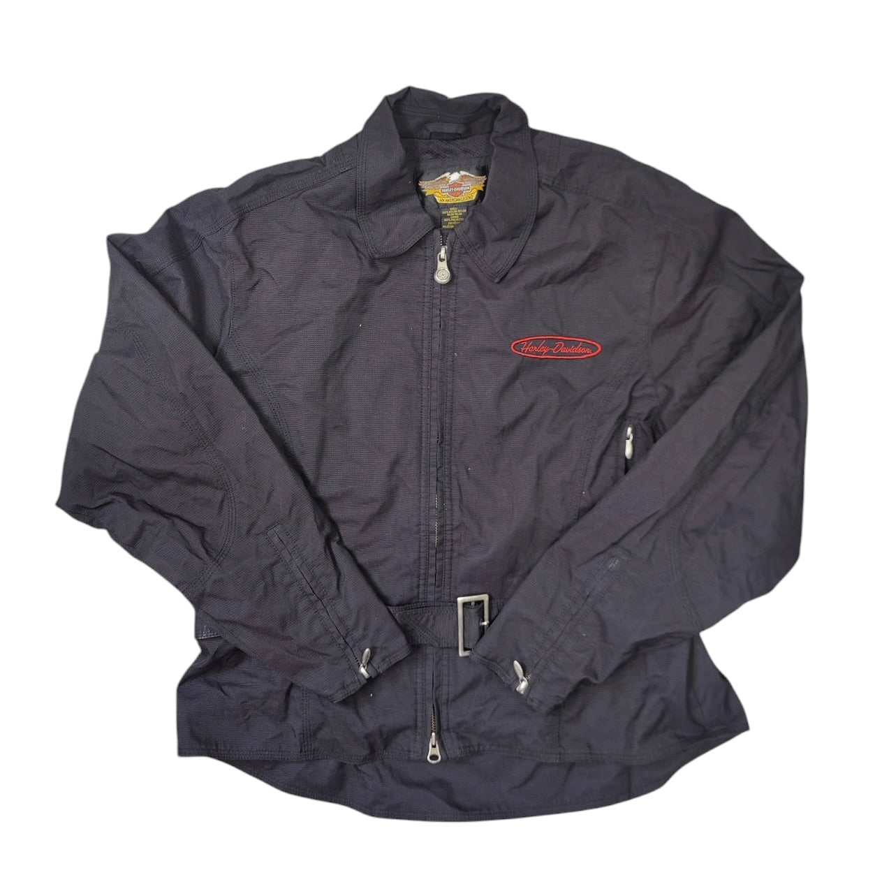 Harley Davidson Black Nylon Biker Jacket (W)