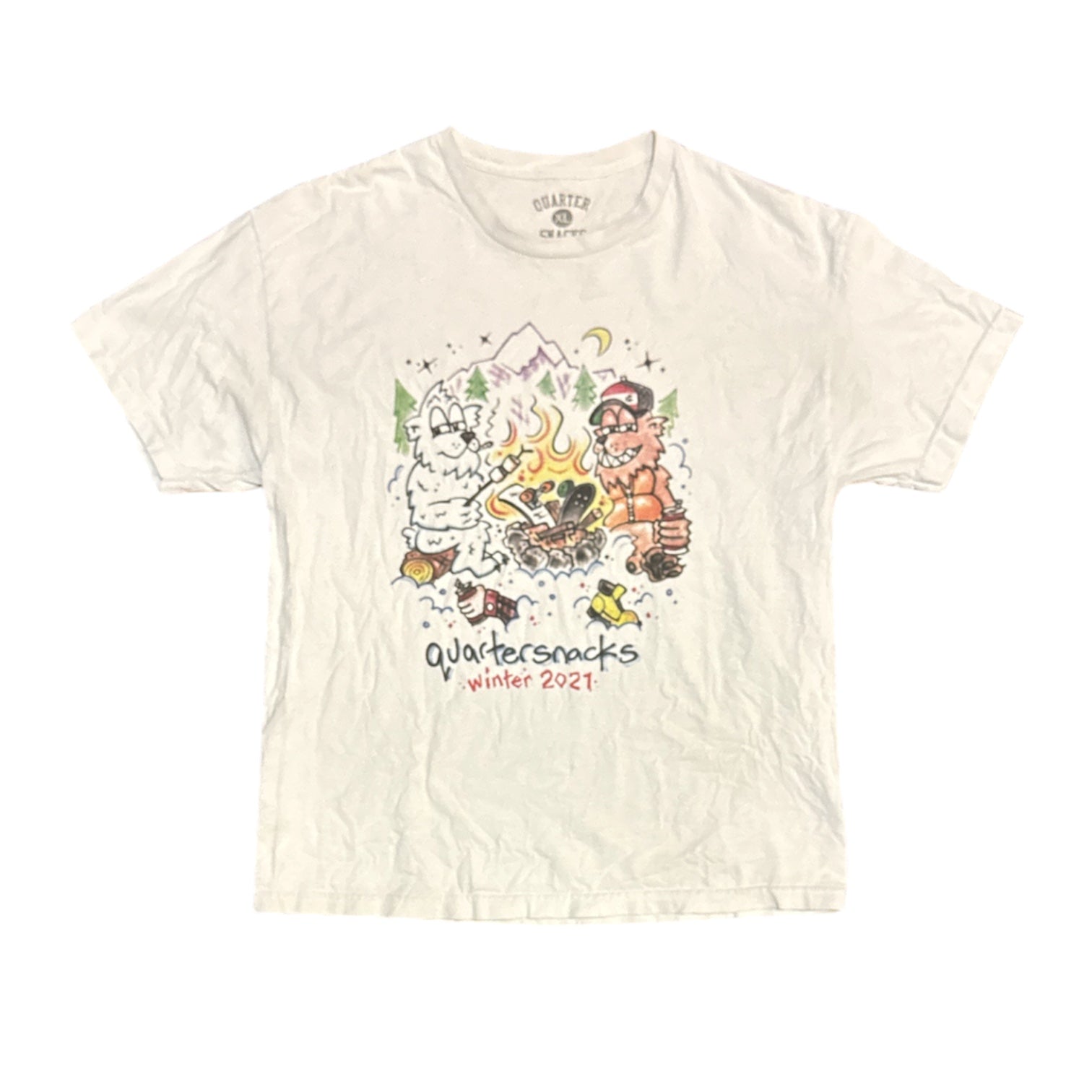 Quartersnacks Winter 2021 Airbrush White Tshirt