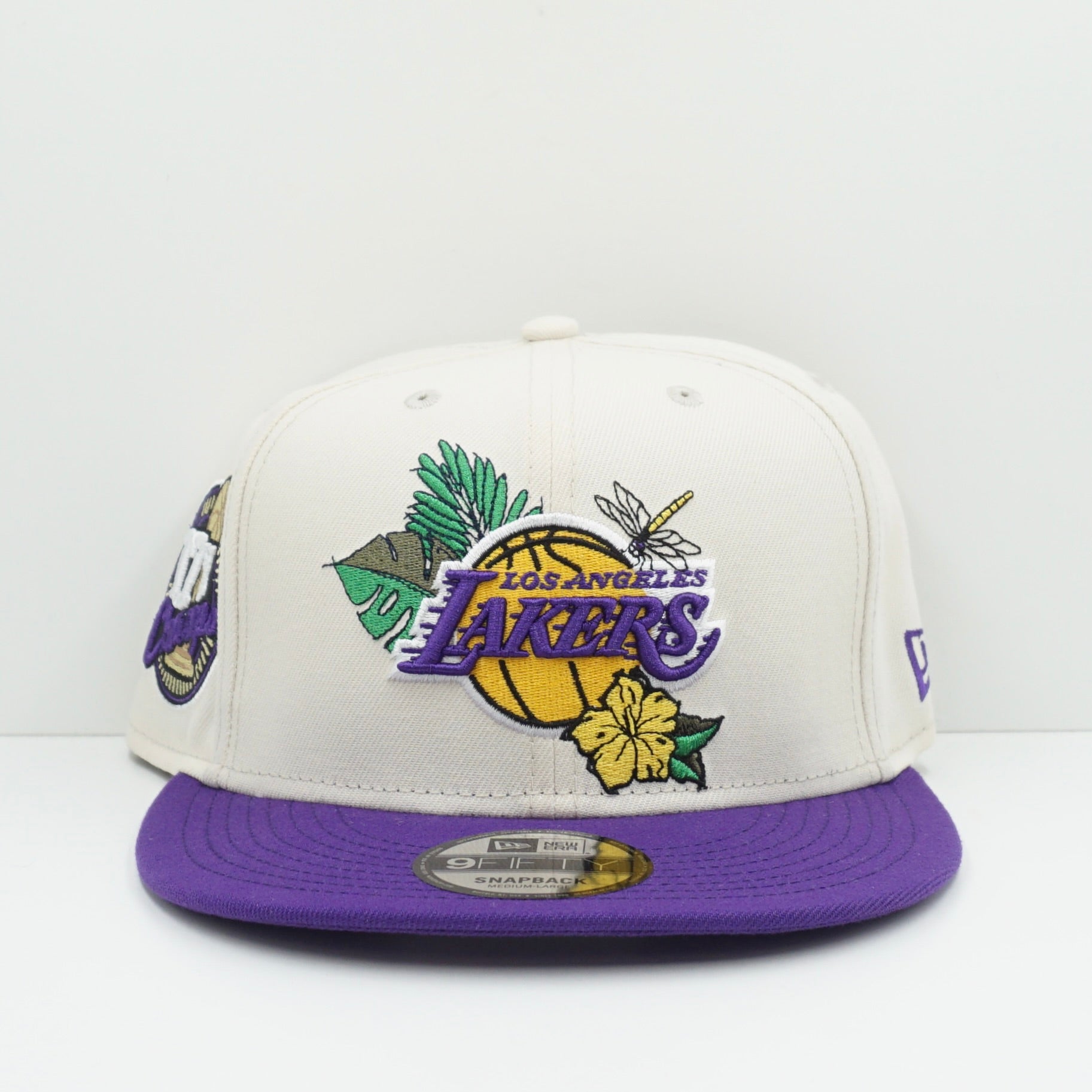 New Era Los Angeles Lakers Cream Purple Snapback Cap