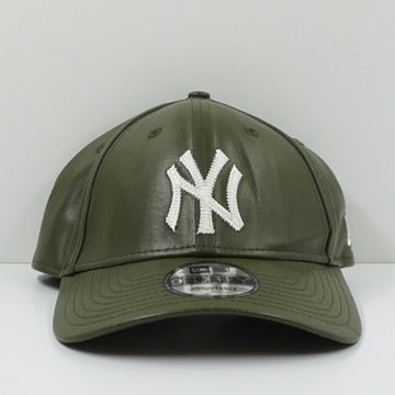 New Era New York Yankees Leather Green Adjustable Cap