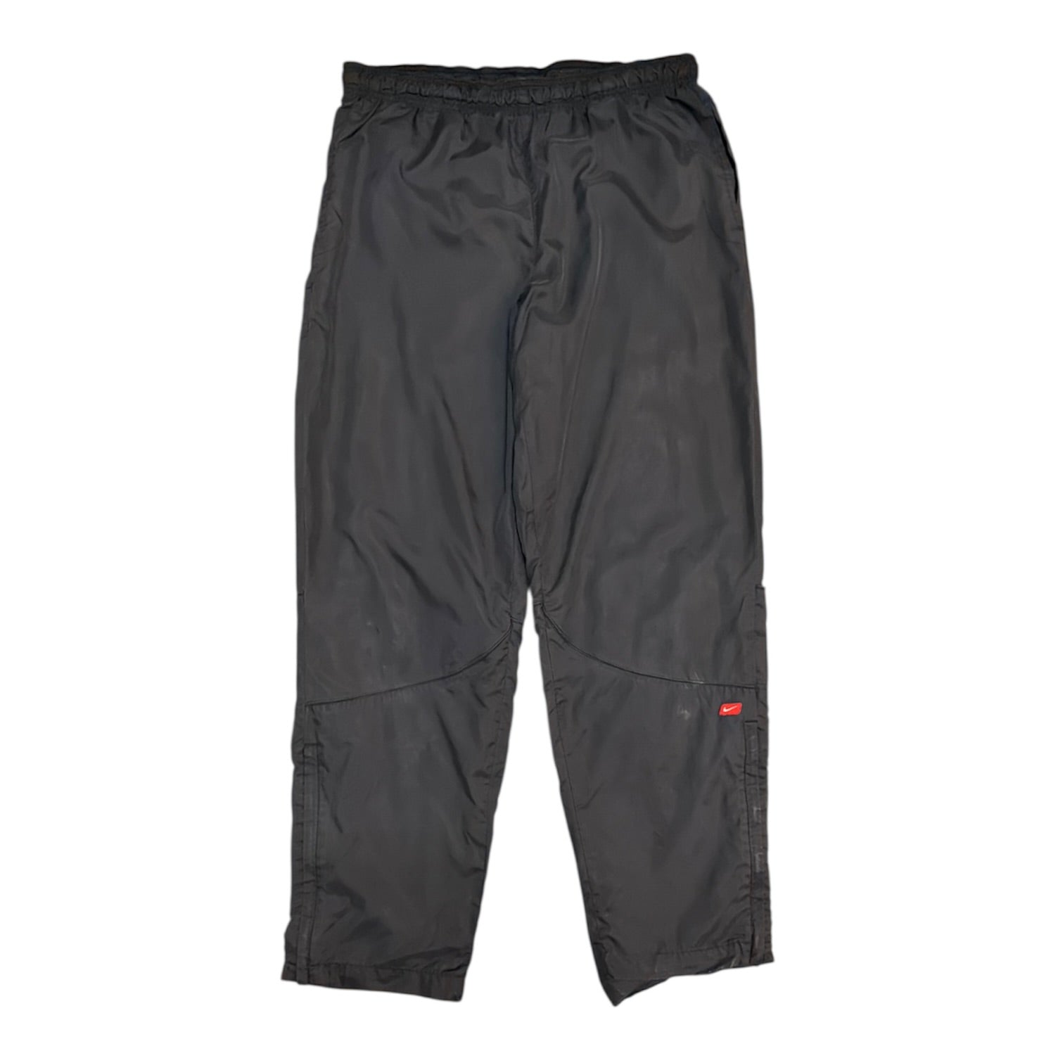 Nike Nylon Running Leg Zipper Anthracite Black Track Pants