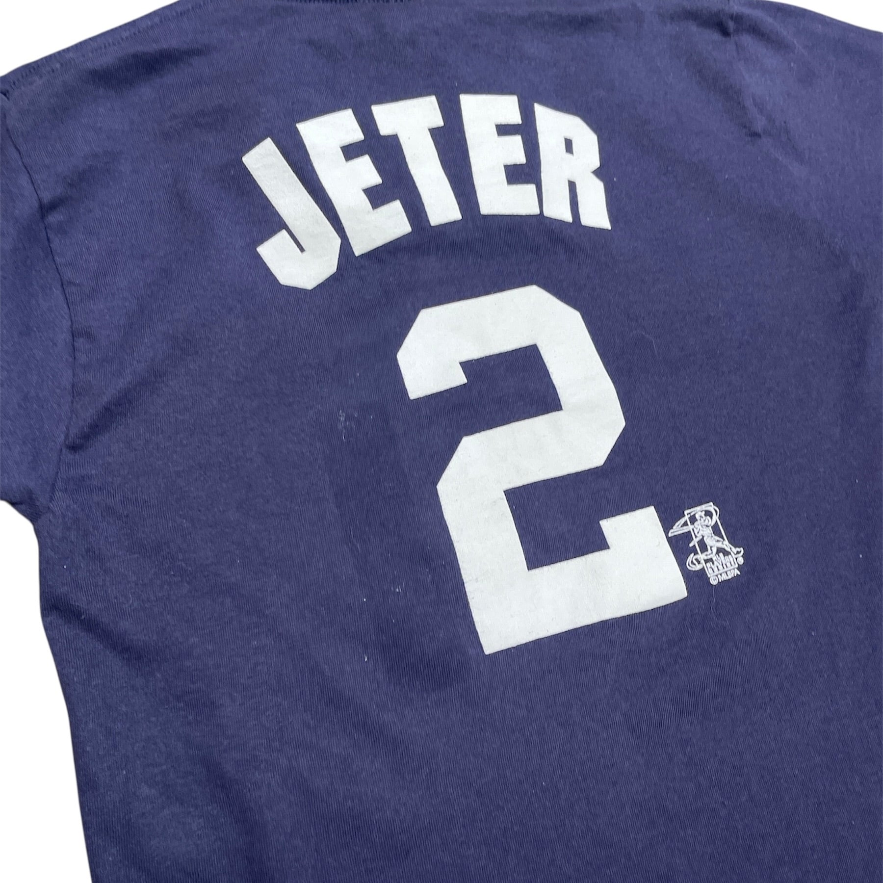 Majestic New York Yankees Jeter #2 Navy White Tshirt (Youth)