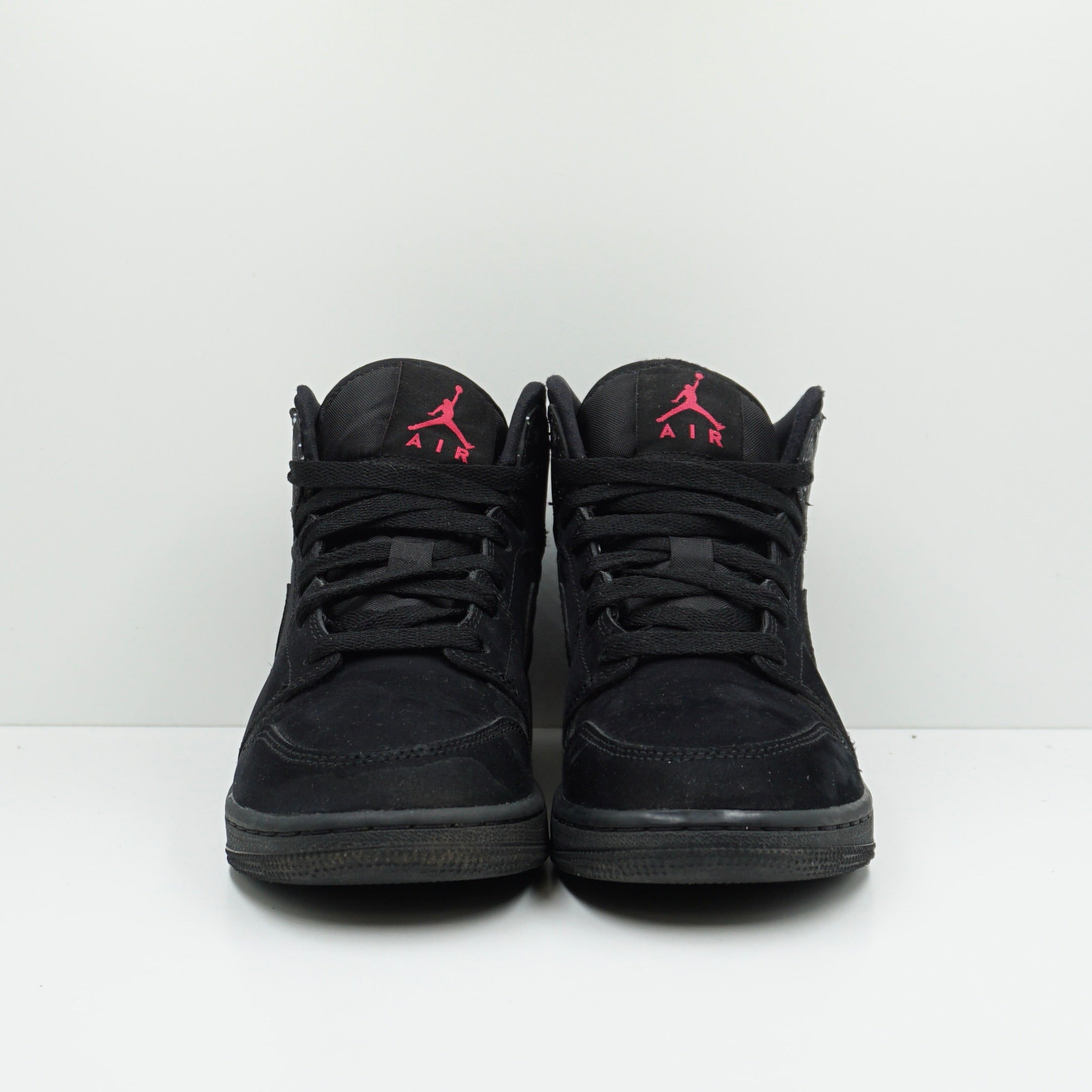 Jordan 1 Mid Black Rush Pink White Splatter (GS)