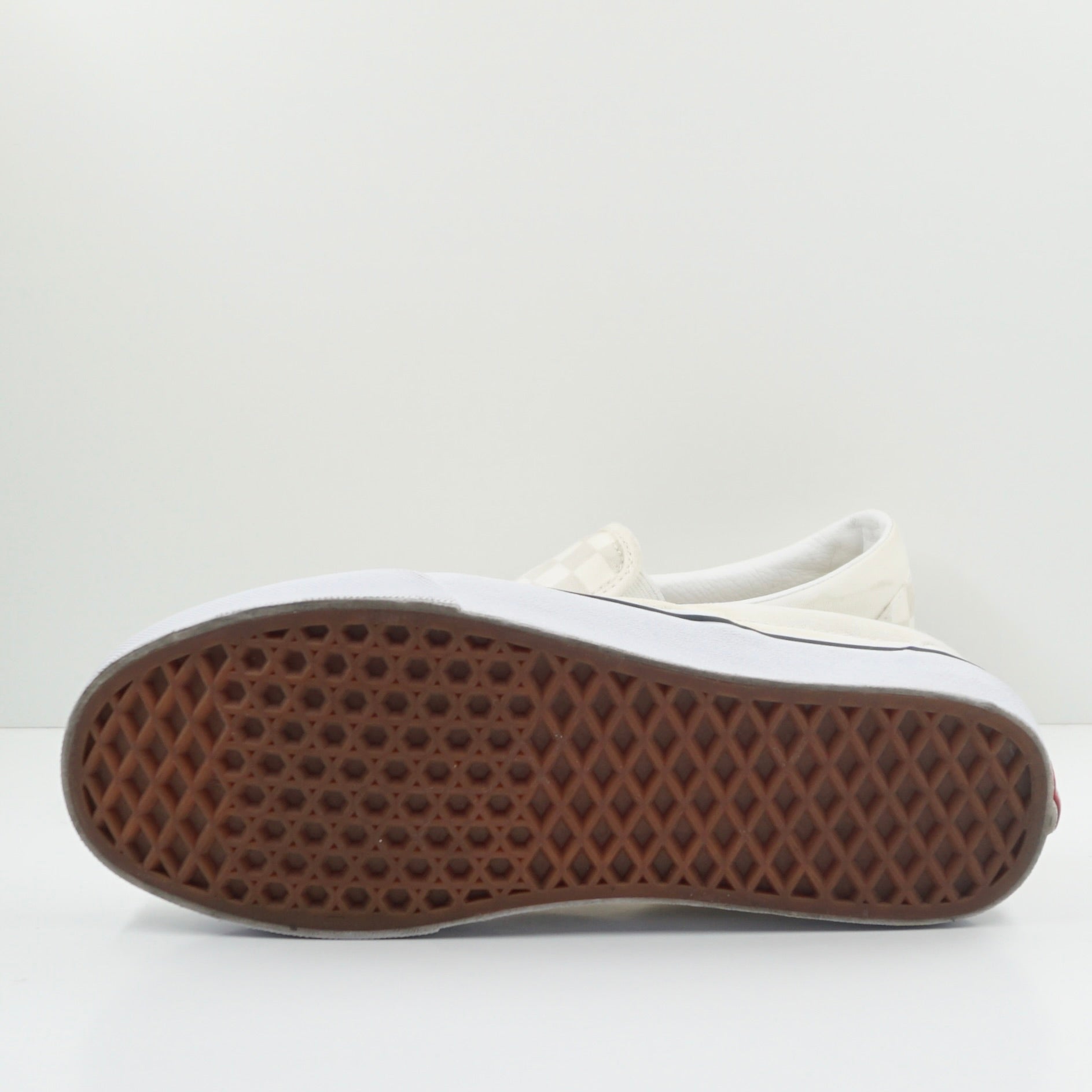 Vans Slip On Checkerboard Beige White