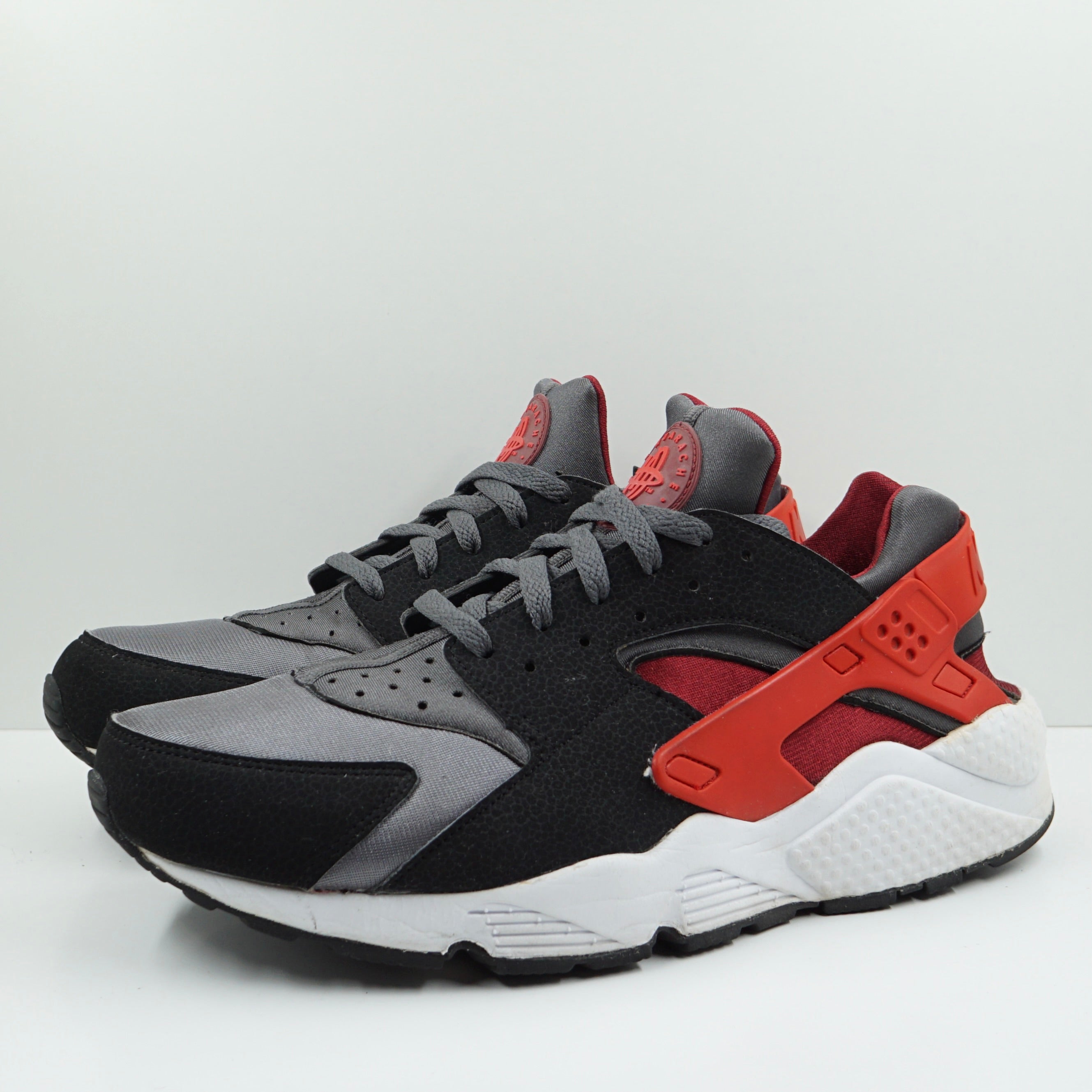 Nike Air Huarache Run Dark Grey Challenge Red